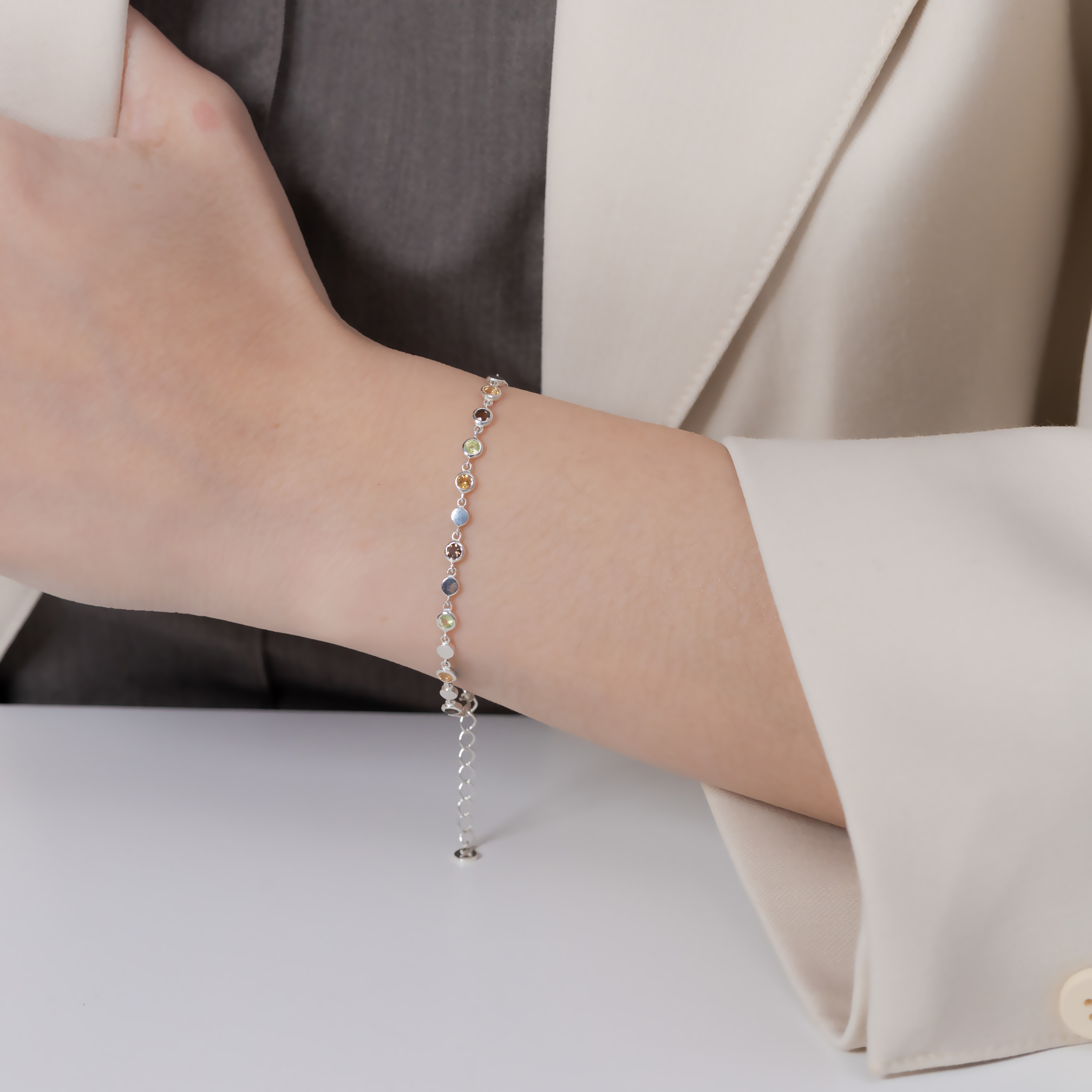 HaloFlow黃茶水晶石手鍊