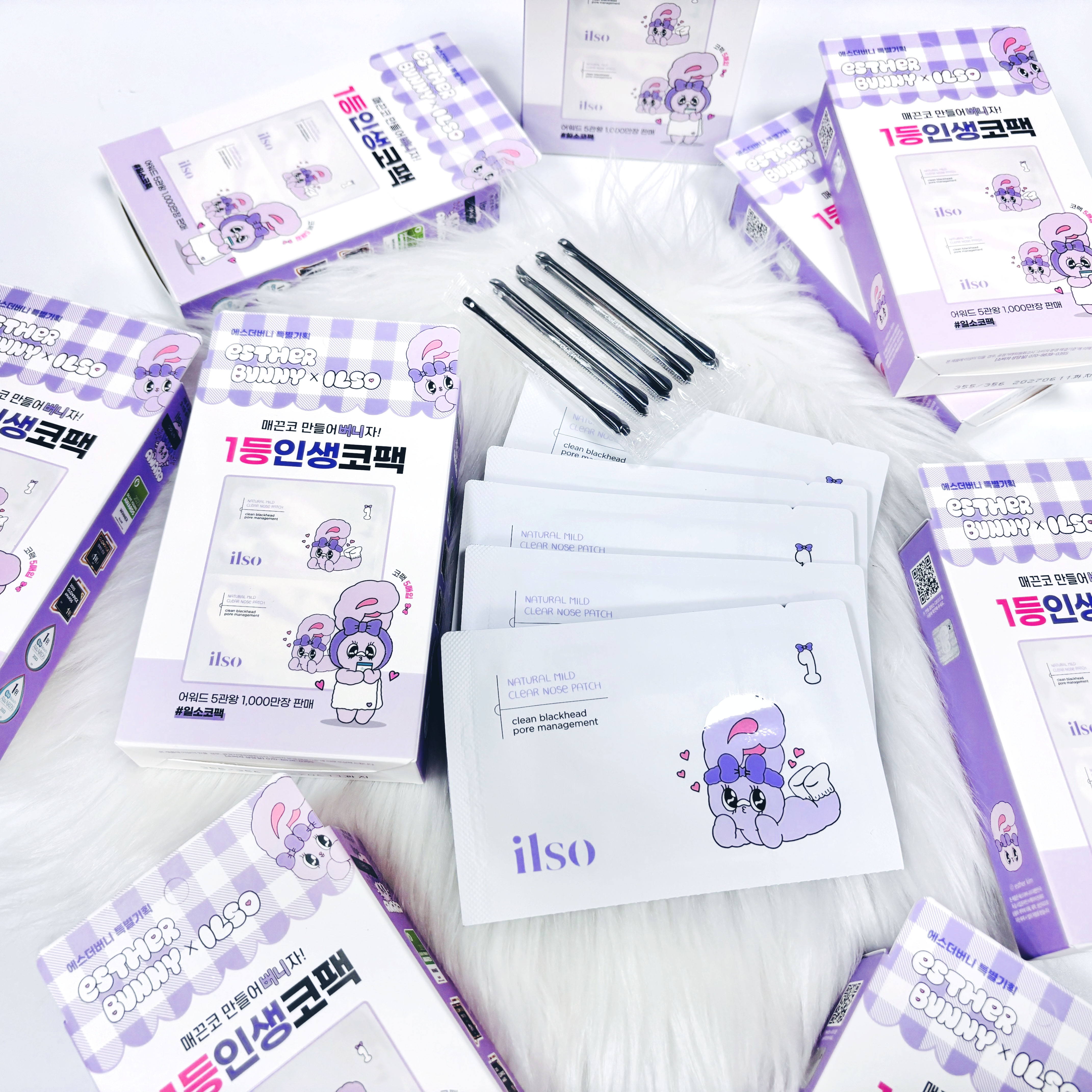 韓國 ilso 溫和舒緩粉刺清潔鼻貼 1盒五枚 聯名兔兔款