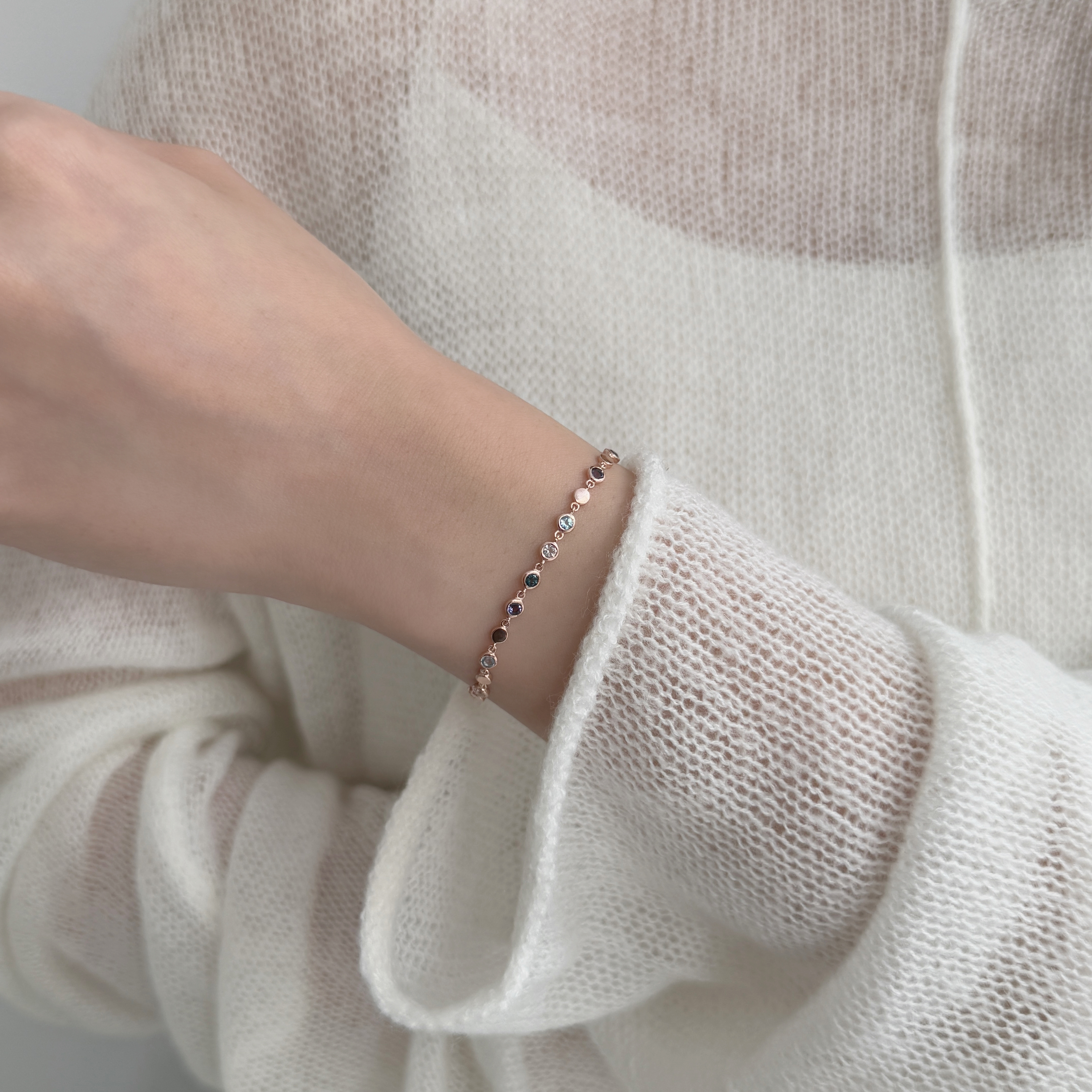 HaloFlow藍色系寶石手鍊