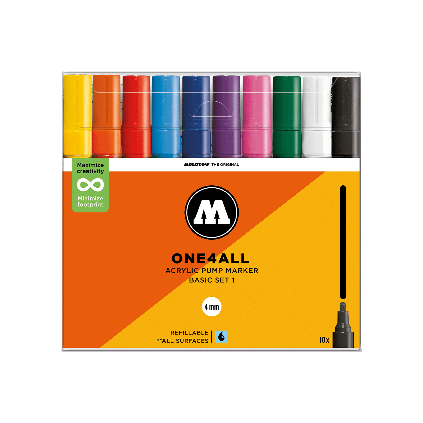 ONE4All 227HS 4mm Marker Set 10pcs.