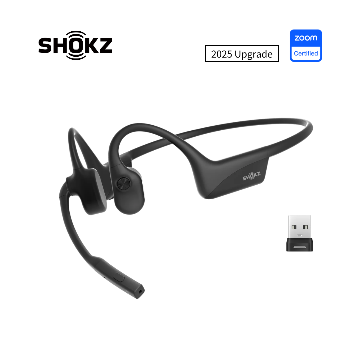 Shokz (ショックス) OPENCOMM2 US Type-A OpenComm2 2025 upgrade Bone Conduction Stereo Bluetooth