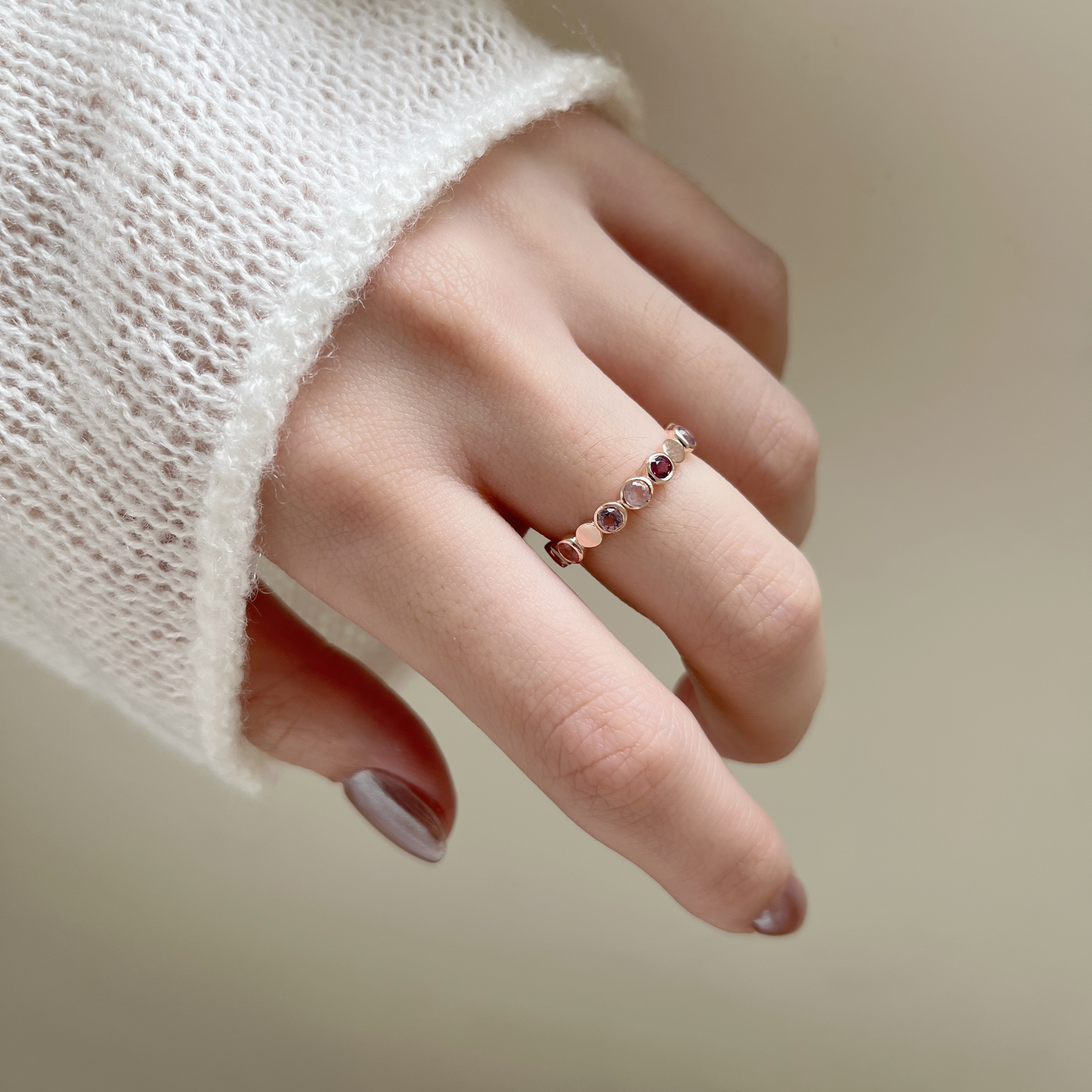 HaloFlow紅色系寶石戒指