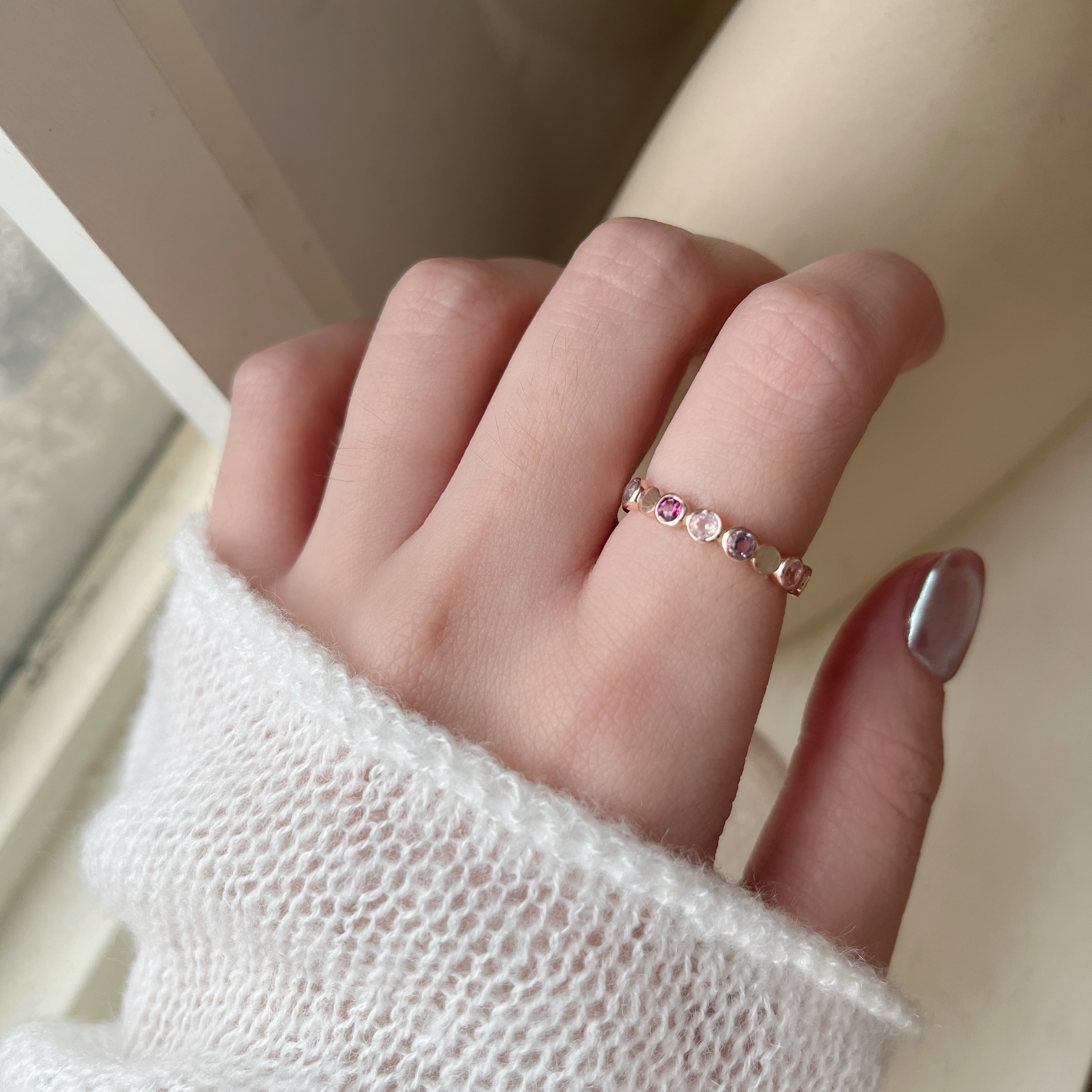 HaloFlow藍色系寶石戒指