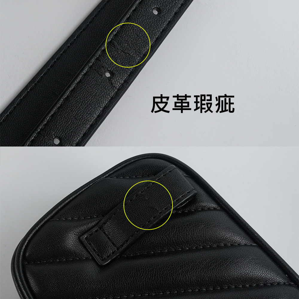 【Michael Kors】Rose 拚色皮革斜縫線設計腰包(迷你)(黑色/灰色/白色)35T0SXOC5U OPWHI