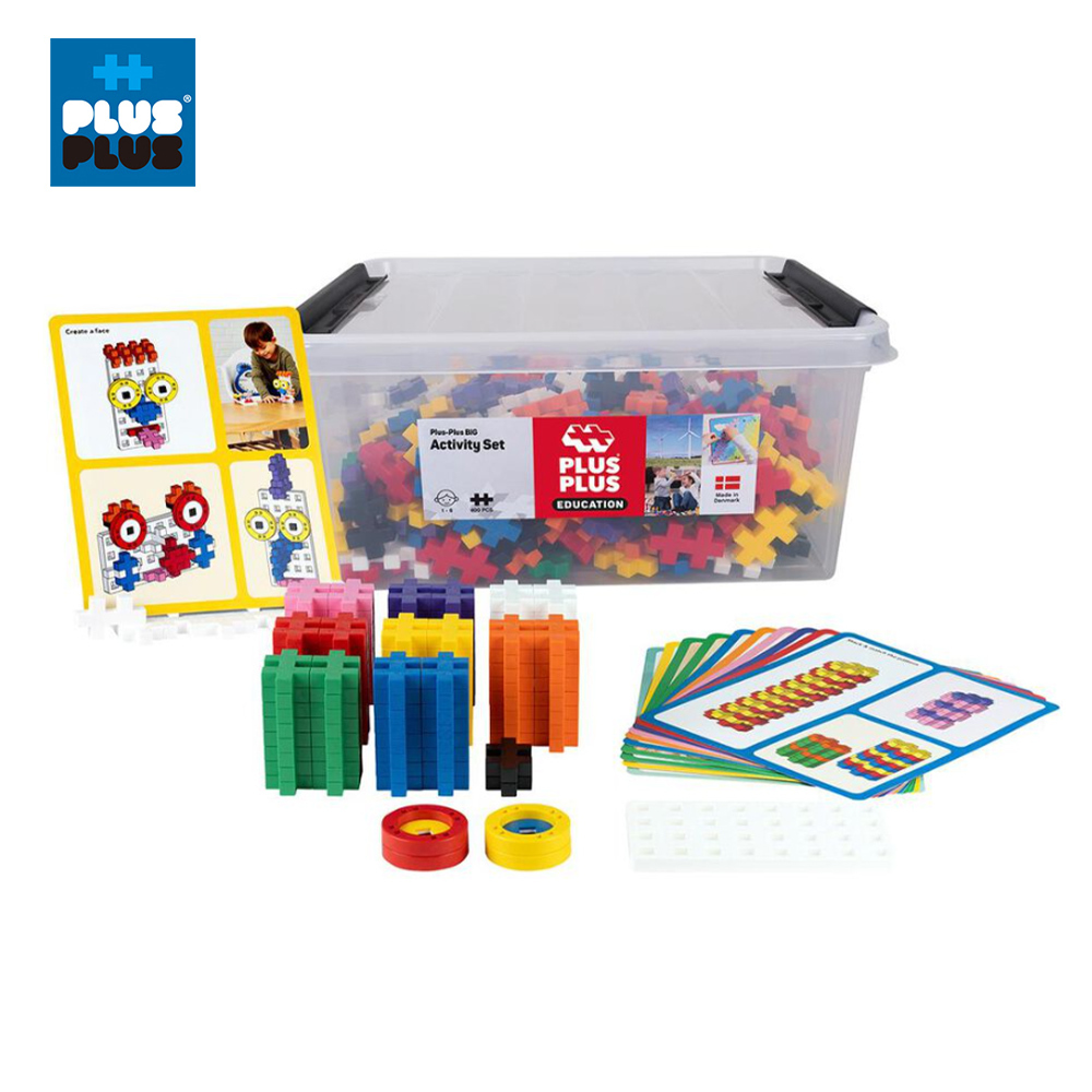 【++Plus-Plus 加加積木】BIG大顆粒-大積木學習創作400片收納箱 (PLU009058)