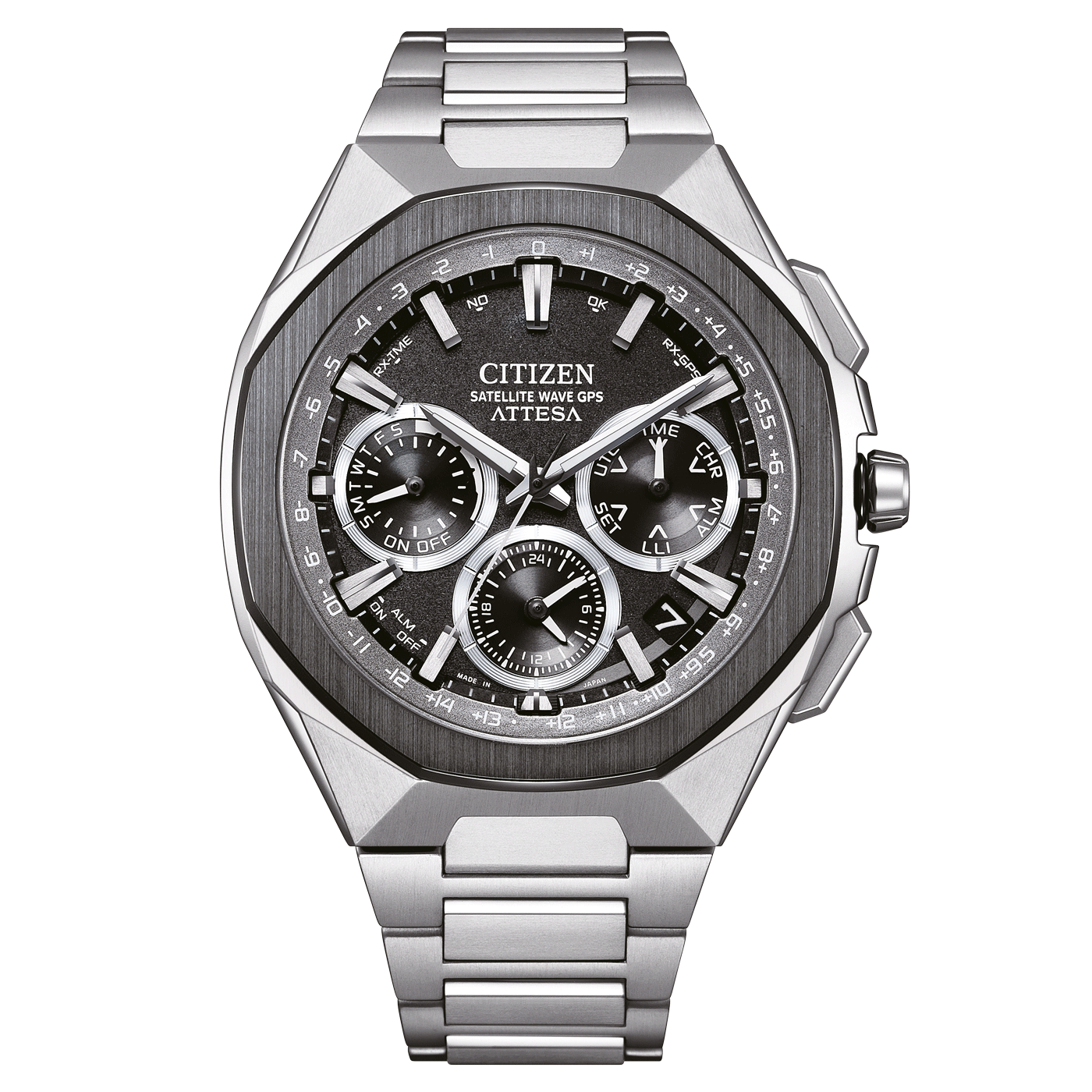 日本製造 CITIZEN 星辰表 ATTESA , 陶瓷錶圈 光動能電波時計手錶 Attesa Eco-Drive Radio Super titanium men's watch CC4104-53E , CC4105-69E