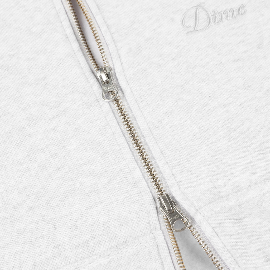 DIME｜Cursive Zip-Hoodie ''Ash''
