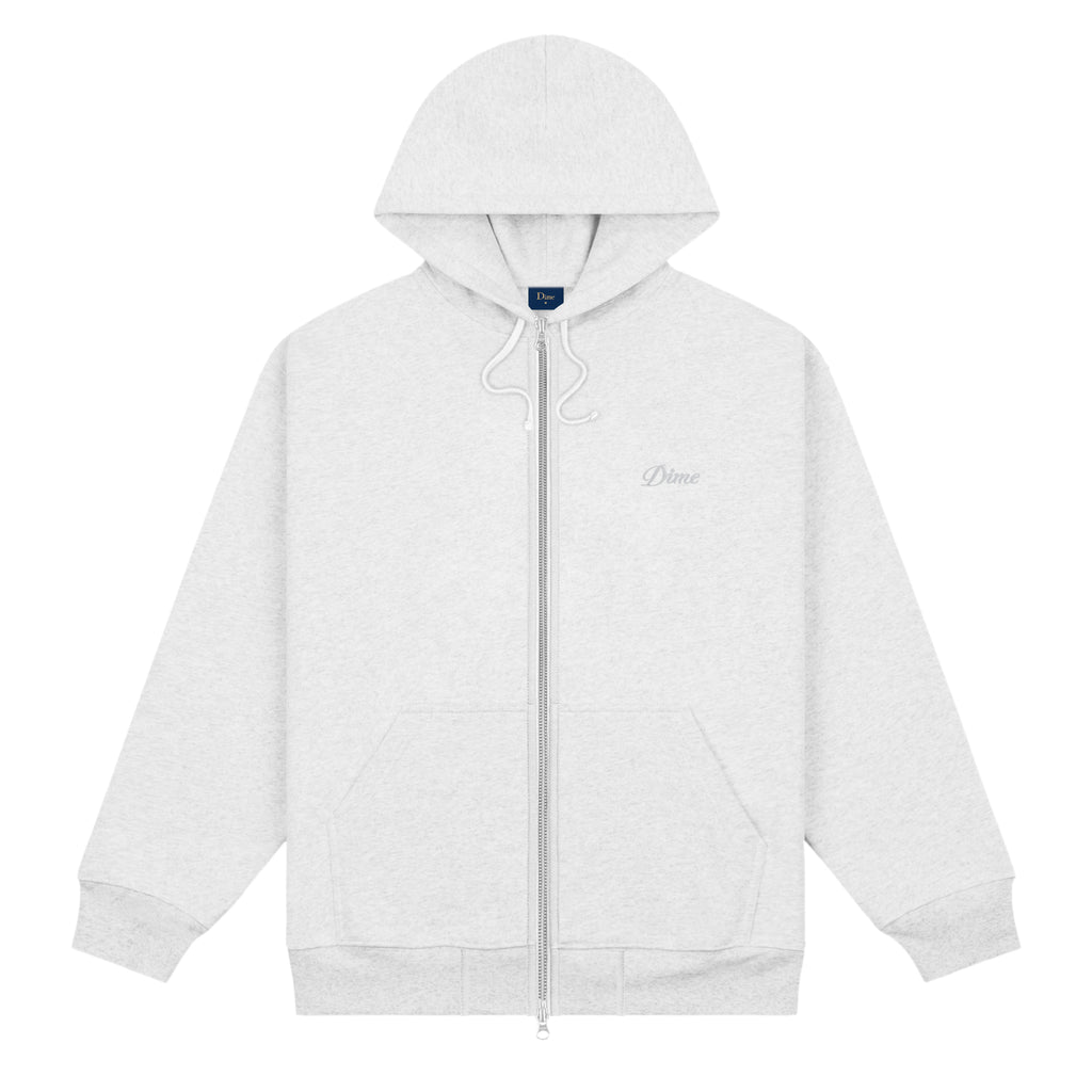 DIME｜Cursive Zip-Hoodie ''Ash''