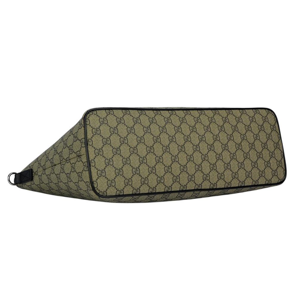 【GUCCI】Eden 塗層帆布及皮革大款二用托特包(烏木色/黑色)779866 K5RMN 9769