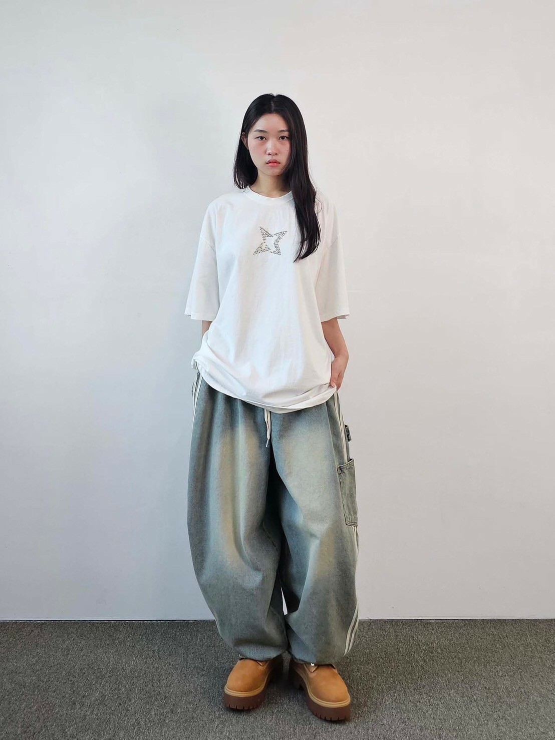 鉚釘 星星 上衣 #短袖