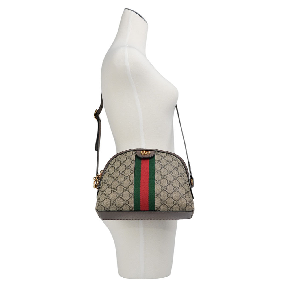 【GUCCI】GG Ophidia Supreme綠紅綠貝殼包(蔡依林款)499621 K05NG 8745