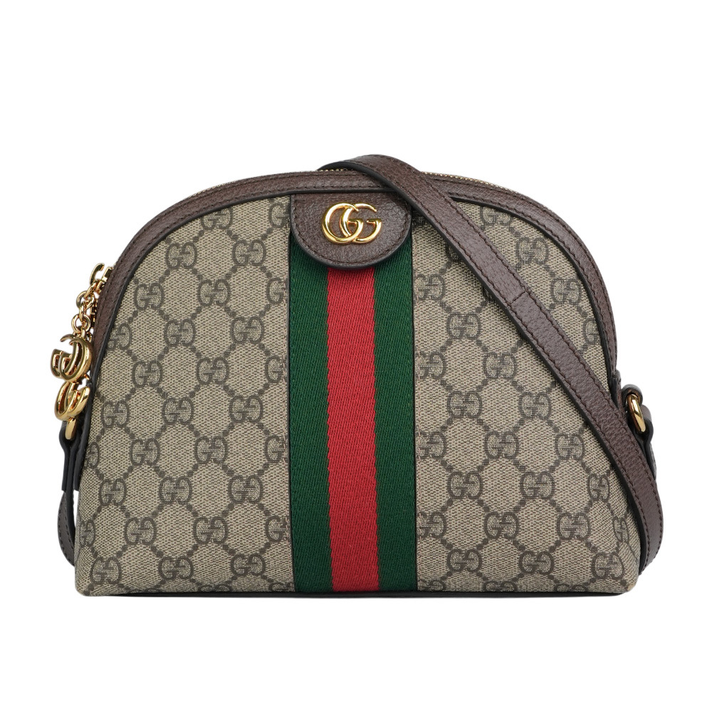 【GUCCI】GG Ophidia Supreme綠紅綠貝殼包(蔡依林款)499621 K05NG 8745