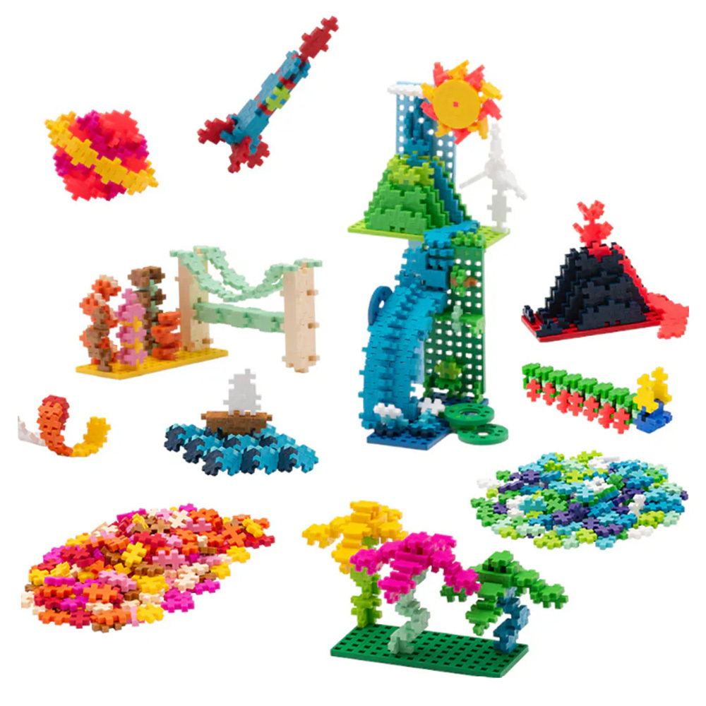 【++Plus-Plus 加加積木】小顆粒  創作系列 - 彩色世界1000片 (PLU009057)