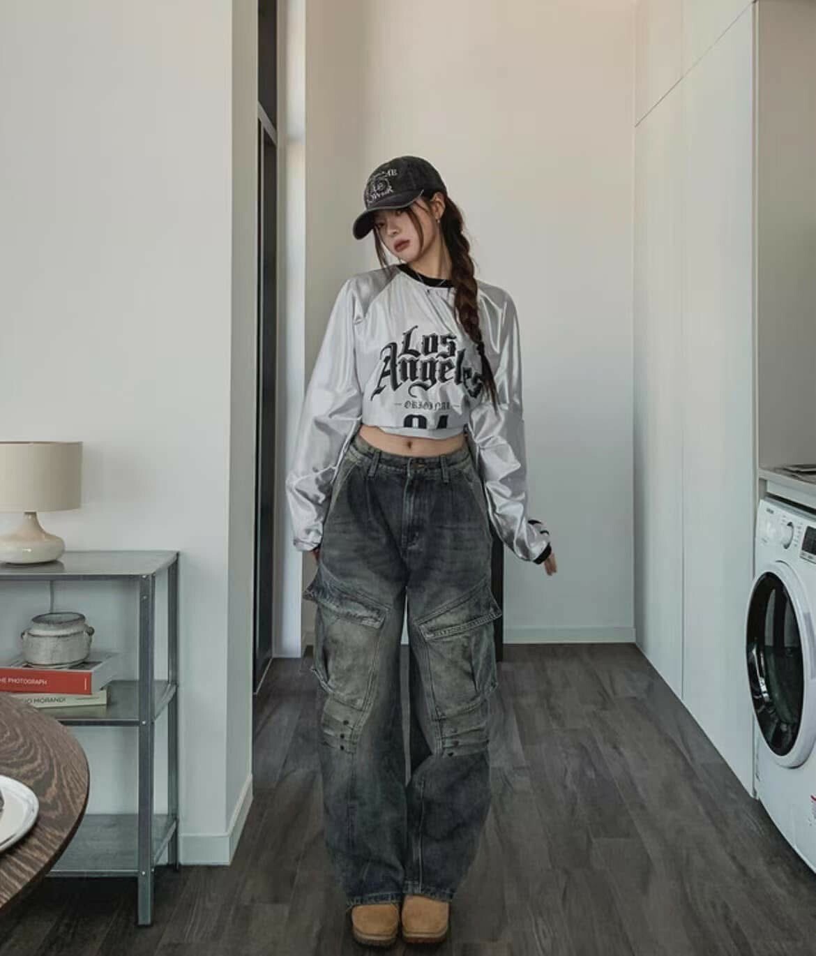 UNUSED  鉚釘 工裝 水洗 #牛仔褲