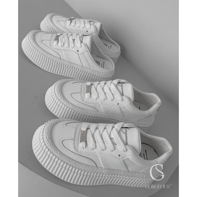 G9550 現貨「GS'Light 三代牛皮品牌小白鞋」