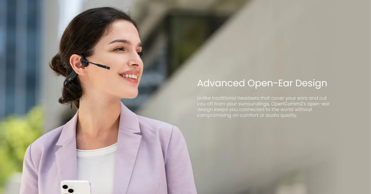 Shokz OpenComm2 (C120) Bone Conduction Stereo Bluetooth