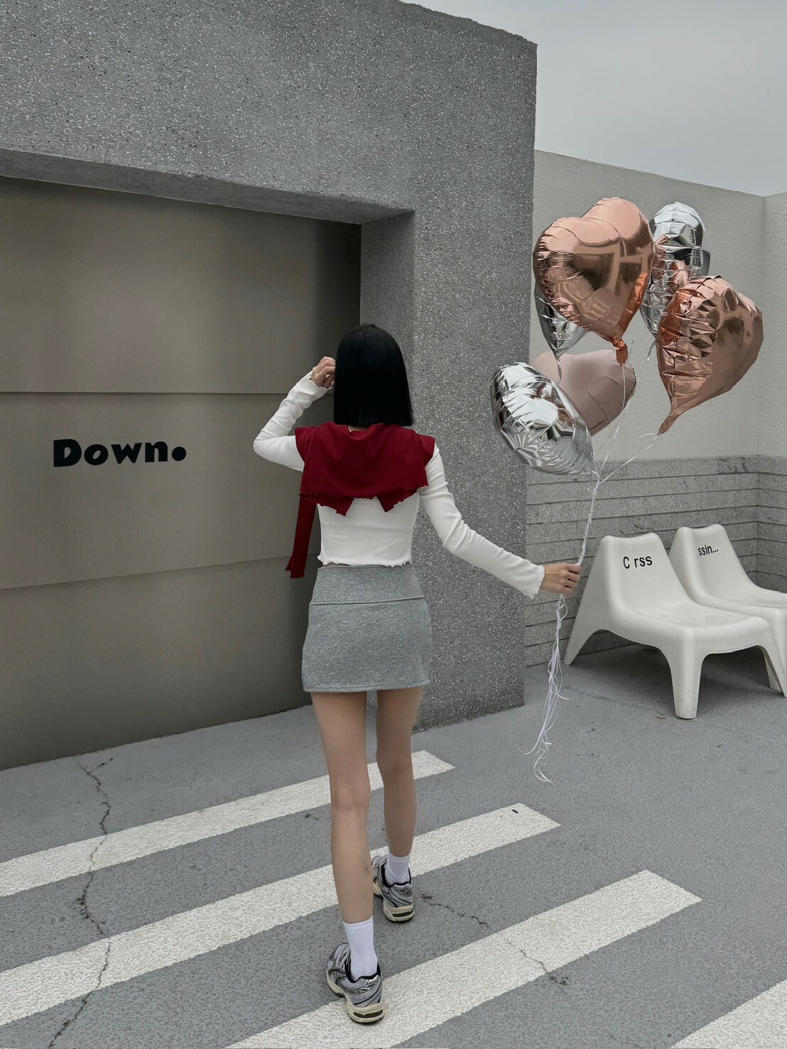 側開衩休閒棉褲裙