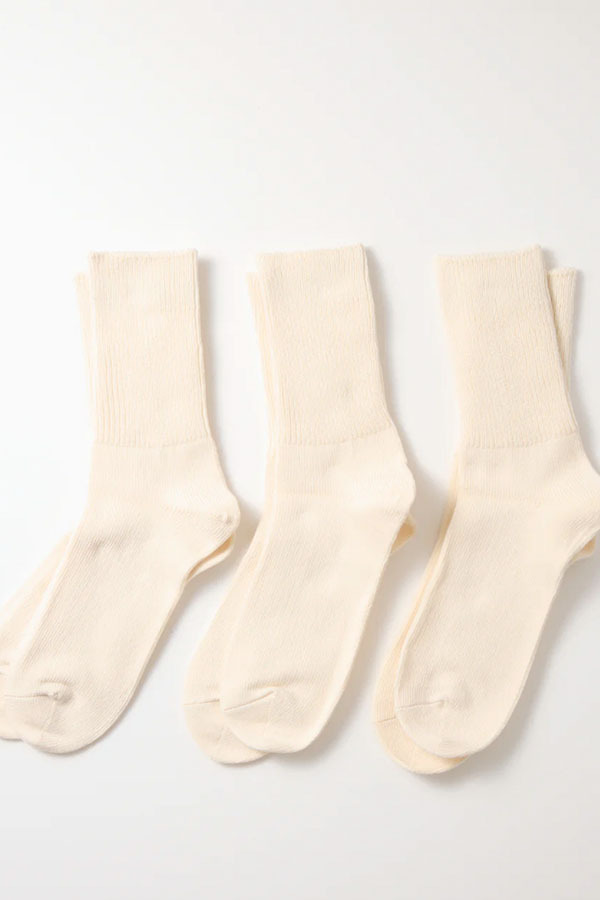 ROTOTO - R1427 基本款長筒襪（三件組）象牙白