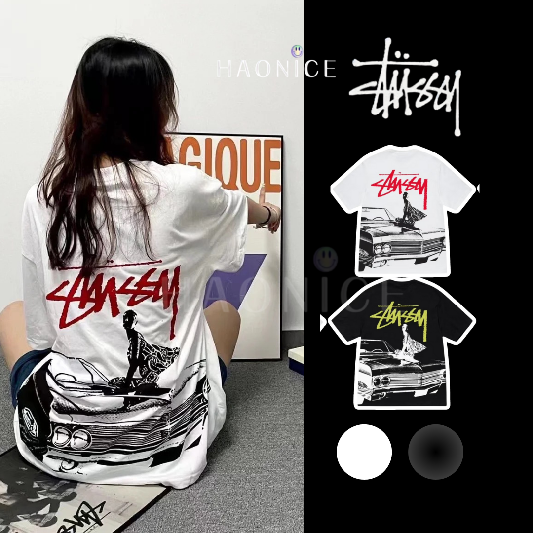 【HAO NICE 】美國🇺🇸街頭潮流STUSSY BEAT CRAZY TEE🔥瘋狂麥斯 人像車頭圖案 短T