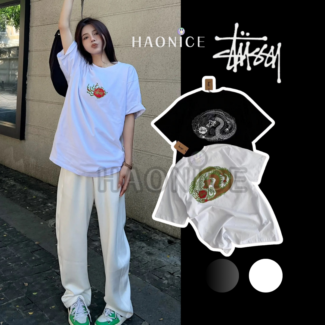 【HAO NICE 】美國🇺🇸街頭潮流 STUSSY 24SS 春夏新款 MOSAIC DRAGON PIGMENT DYED 龍年限定短T