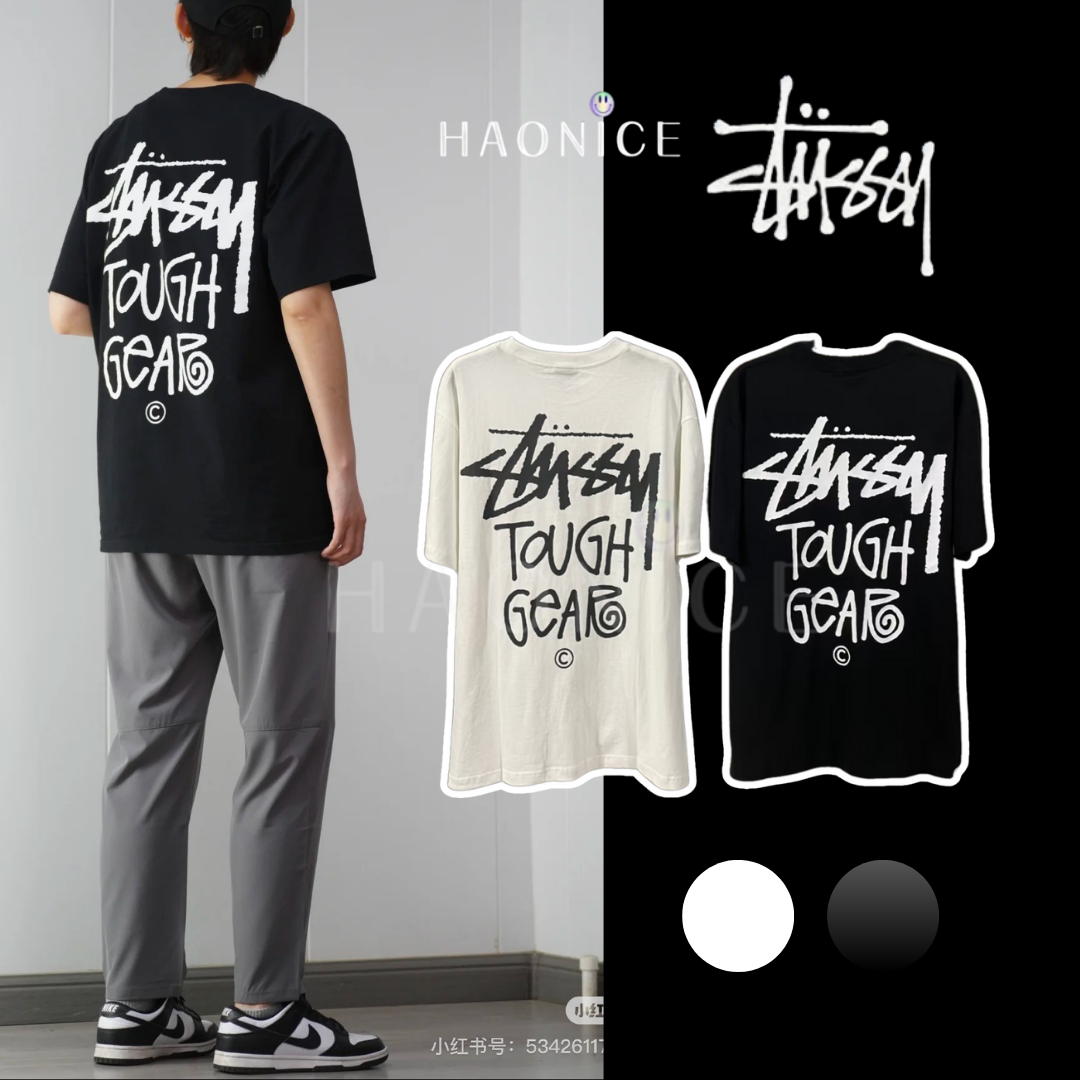 【HAO NICE 】美國🇺🇸街頭潮流 Stussy 🔥 24SS 春夏新款TOUGH GEAR TEE 背後經典字母大LOGO短T