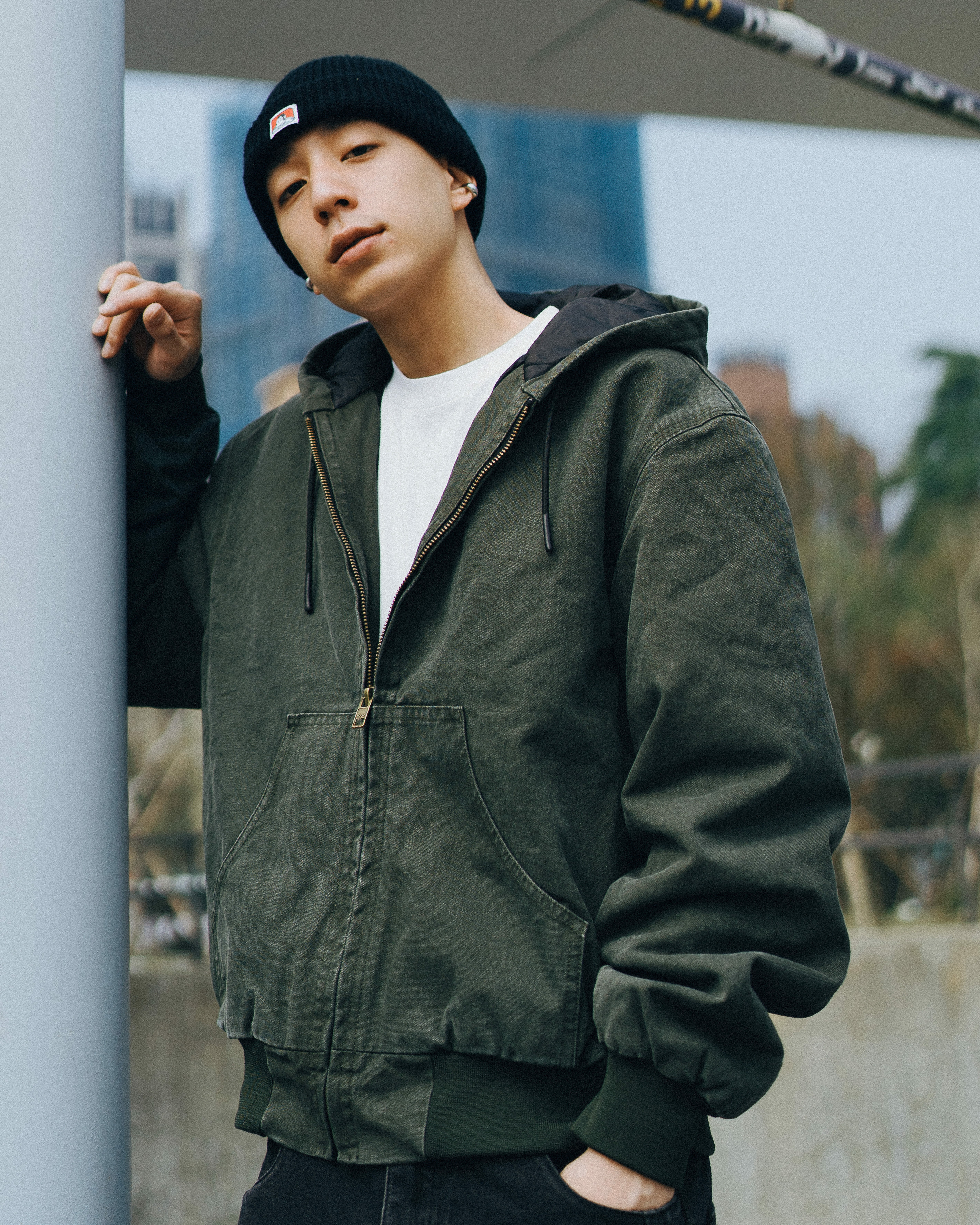 OurPick Crop Washed Hooded Jacket 美式寬短水洗連帽外套 2色