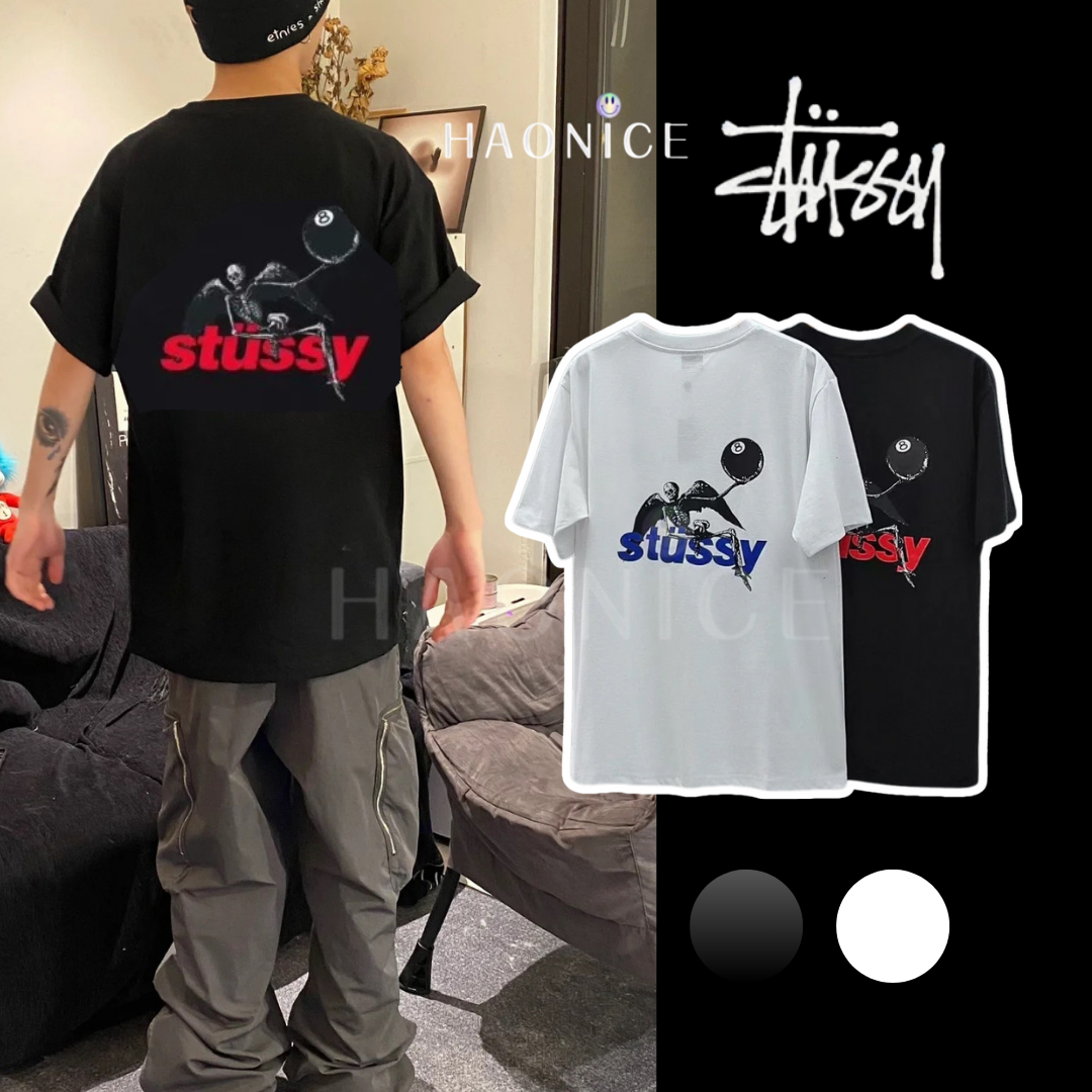 【HAO NICE 】美國🇺🇸街頭潮流stussy 24SS 春夏新款 骷髏天使8號球🎱 復古風🈵🈵 百搭款
