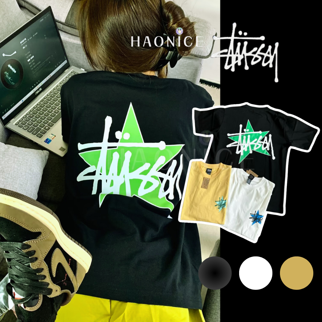 【HAO NICE 】美國🇺🇸街頭潮流 STUSSY 24SS 春夏新款 經典美式復古風 經典LOGO五角星⭐️ 百搭短T