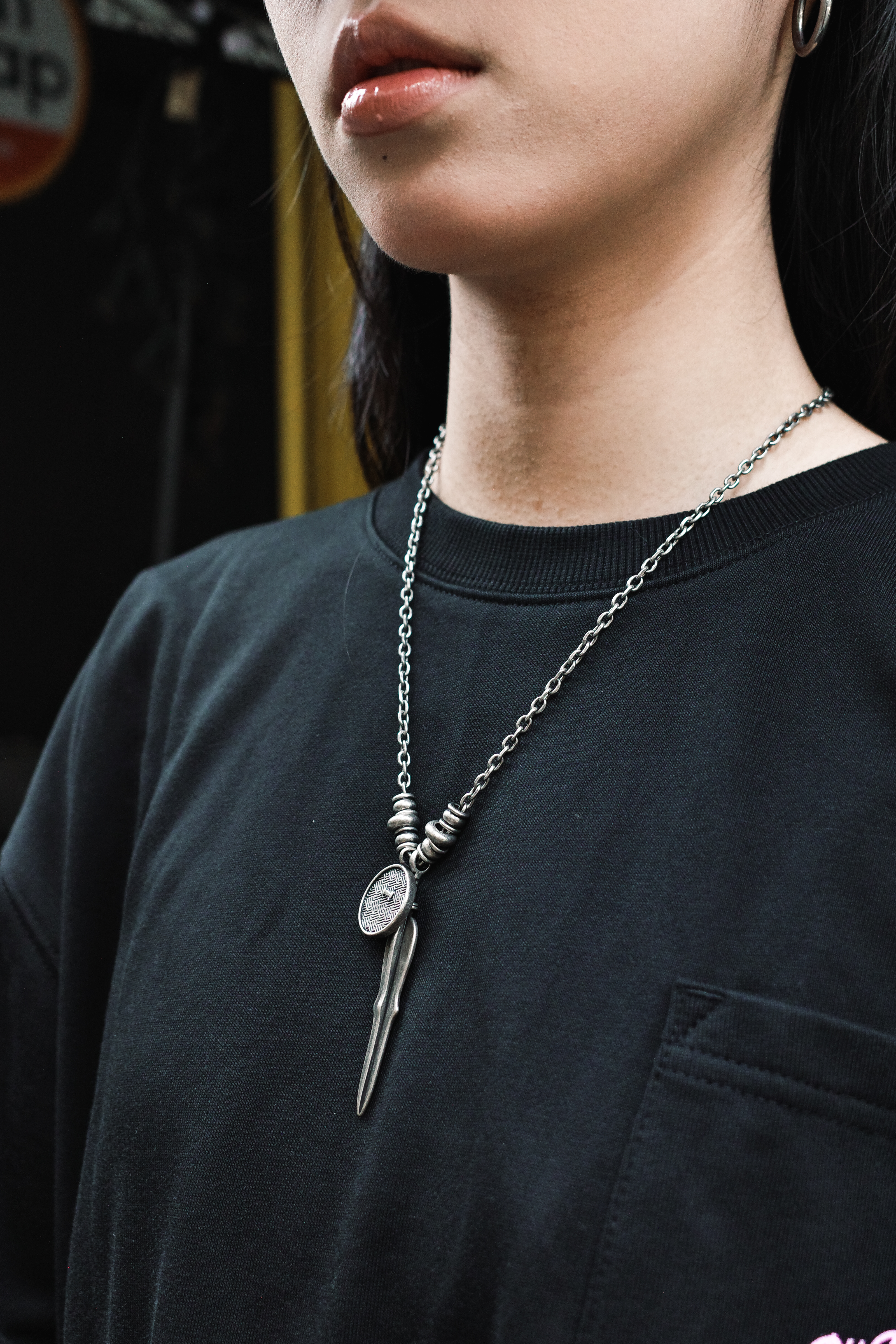 『Always_Good』復古 圓盤 寶劍 吊墜  項鍊