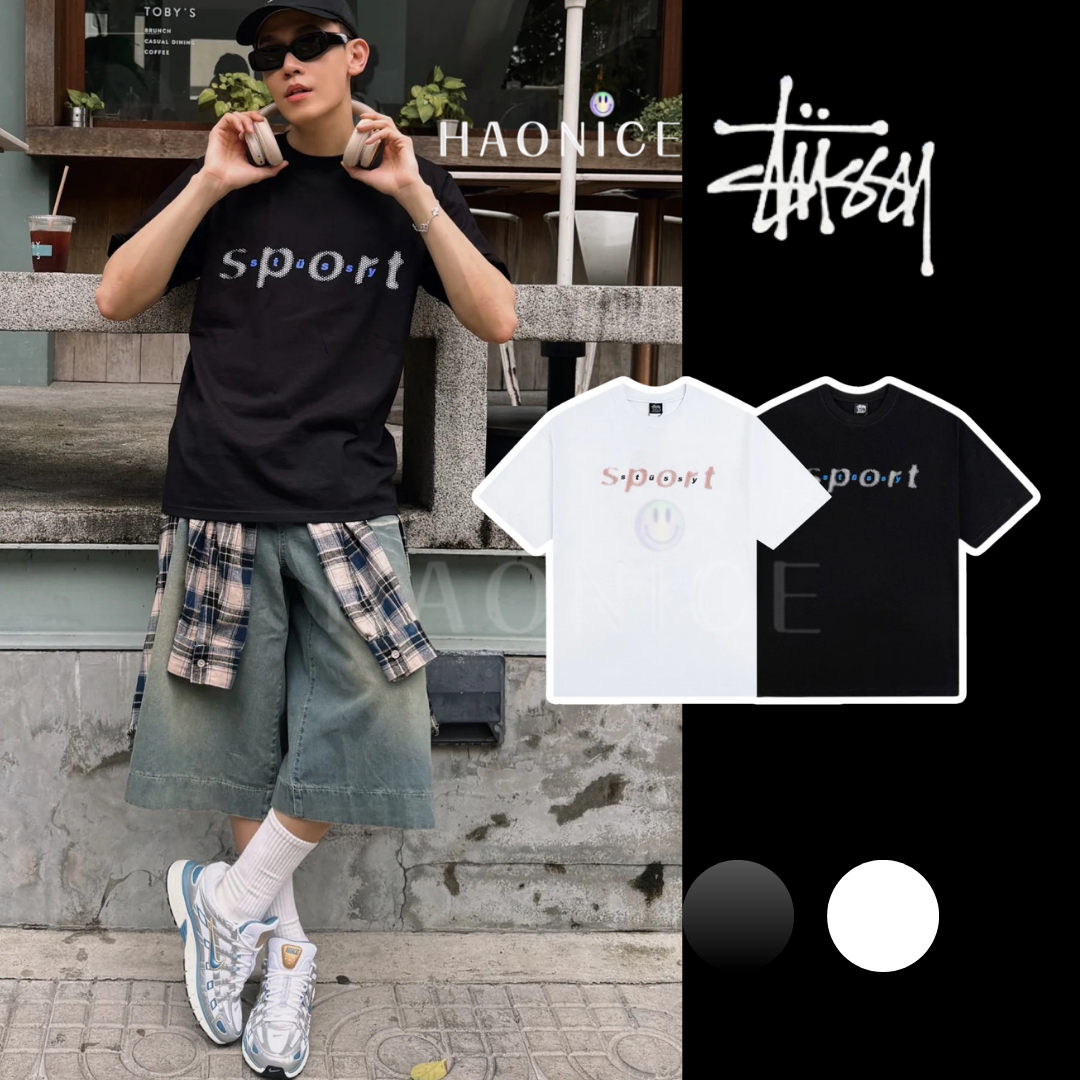 【HAO NICE 】美國🇺🇸街頭潮流 Stussy 24SS 春夏新款 胸前sport 字母樣式 素色百搭 街頭穿搭必備款🔥