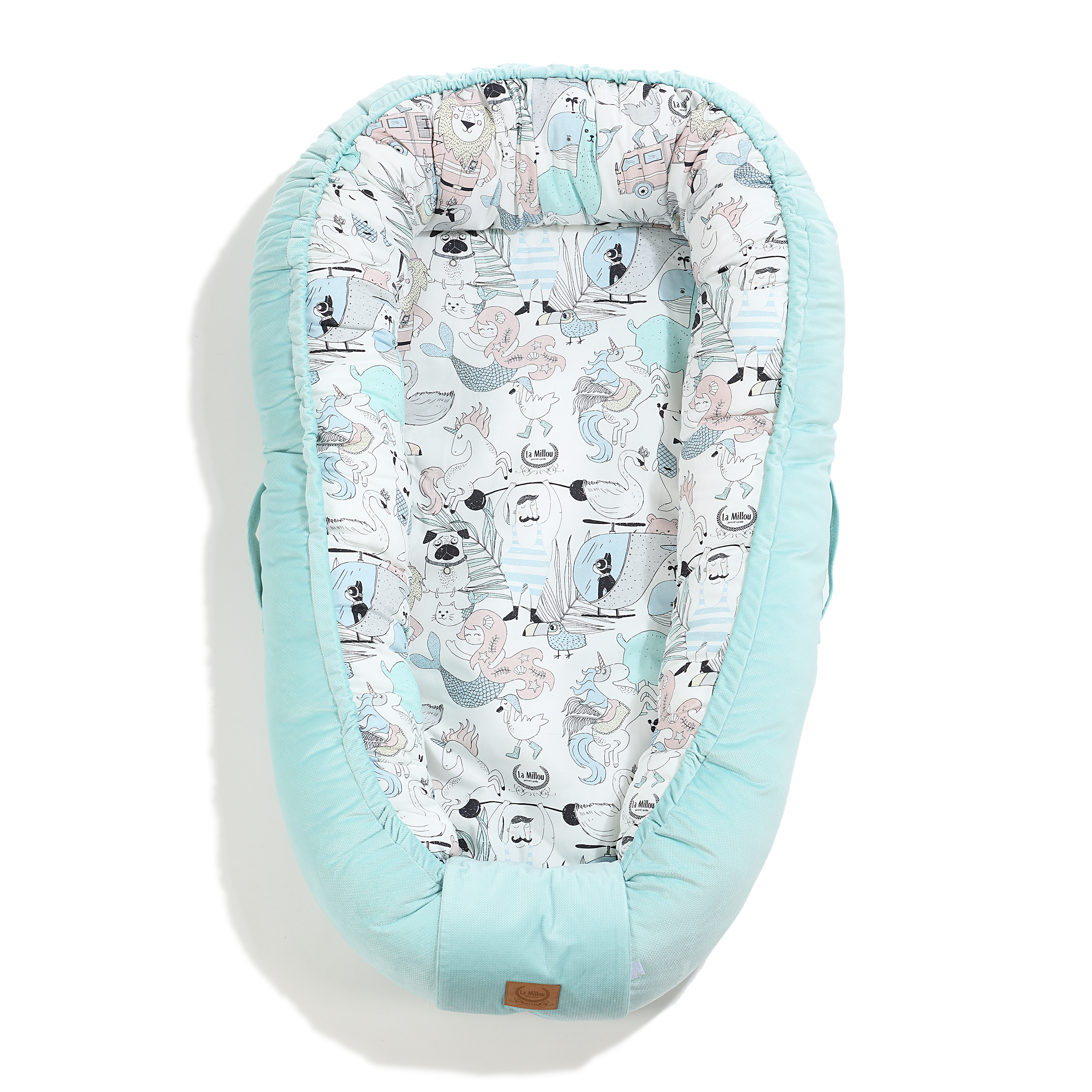 La Millou波蘭 Velvet頂級棉柔嬰兒睡窩(鋪棉版)｜La Millou Family II｜舒柔粉綠