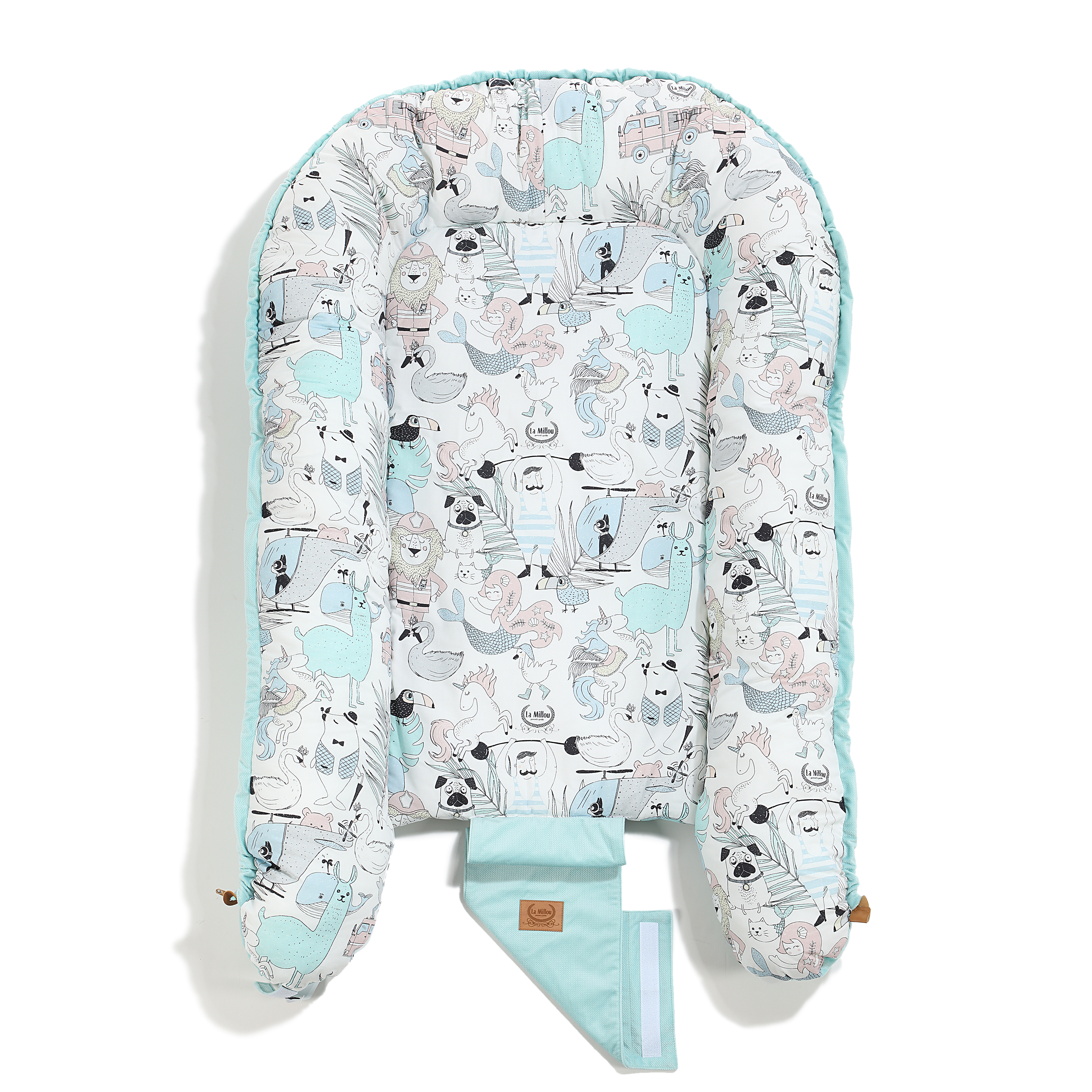 La Millou波蘭 Velvet頂級棉柔嬰兒睡窩(鋪棉版)｜La Millou Family II｜舒柔粉綠