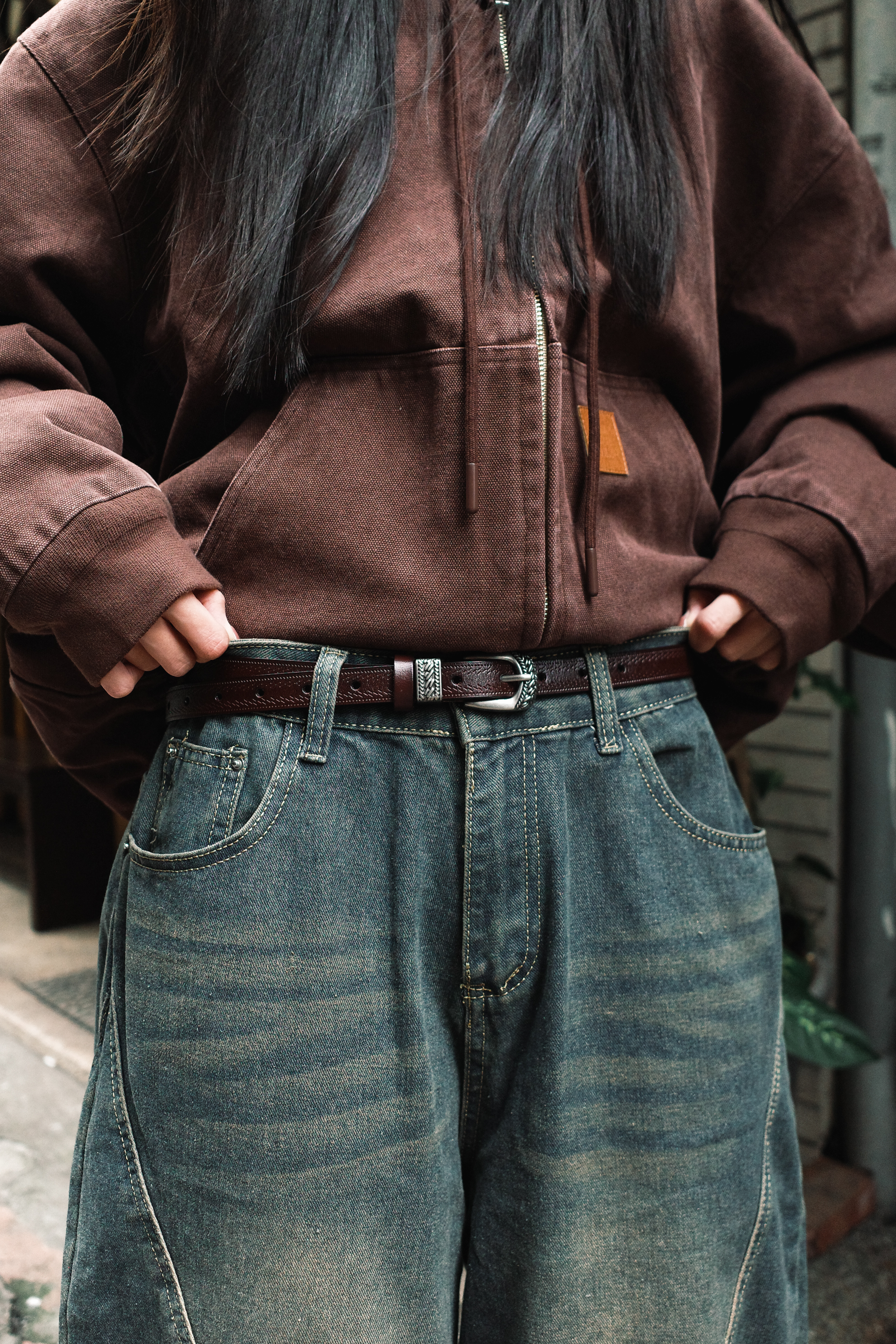 『Always_Good』雕花 電鍍 皮帶