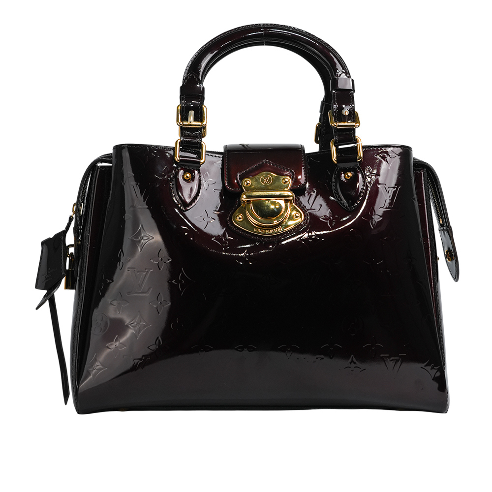 【Louis Vuitton】Melrose Monogram 漆皮三層手提包(深葡萄紫)