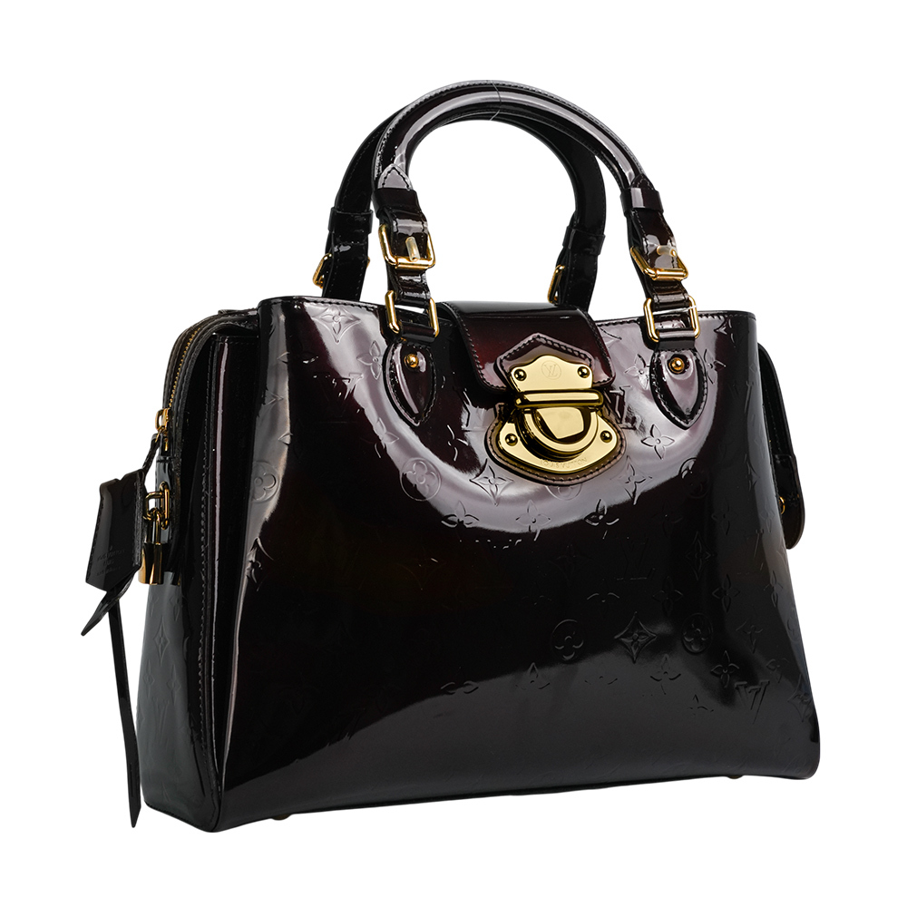 【Louis Vuitton】Melrose Monogram 漆皮三層手提包(深葡萄紫)