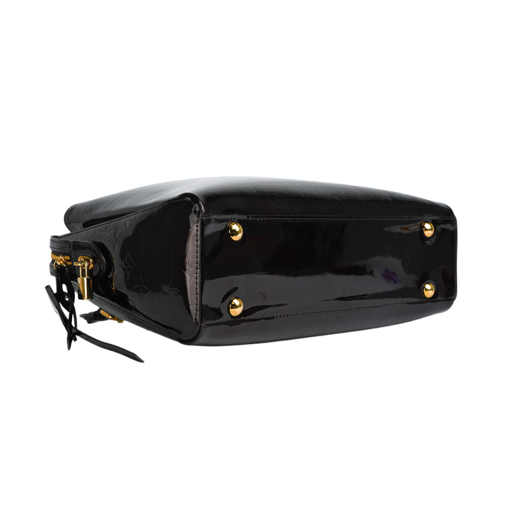 【Louis Vuitton / LV】Melrose Monogram 漆皮三層手提包(深葡萄紫) M93757