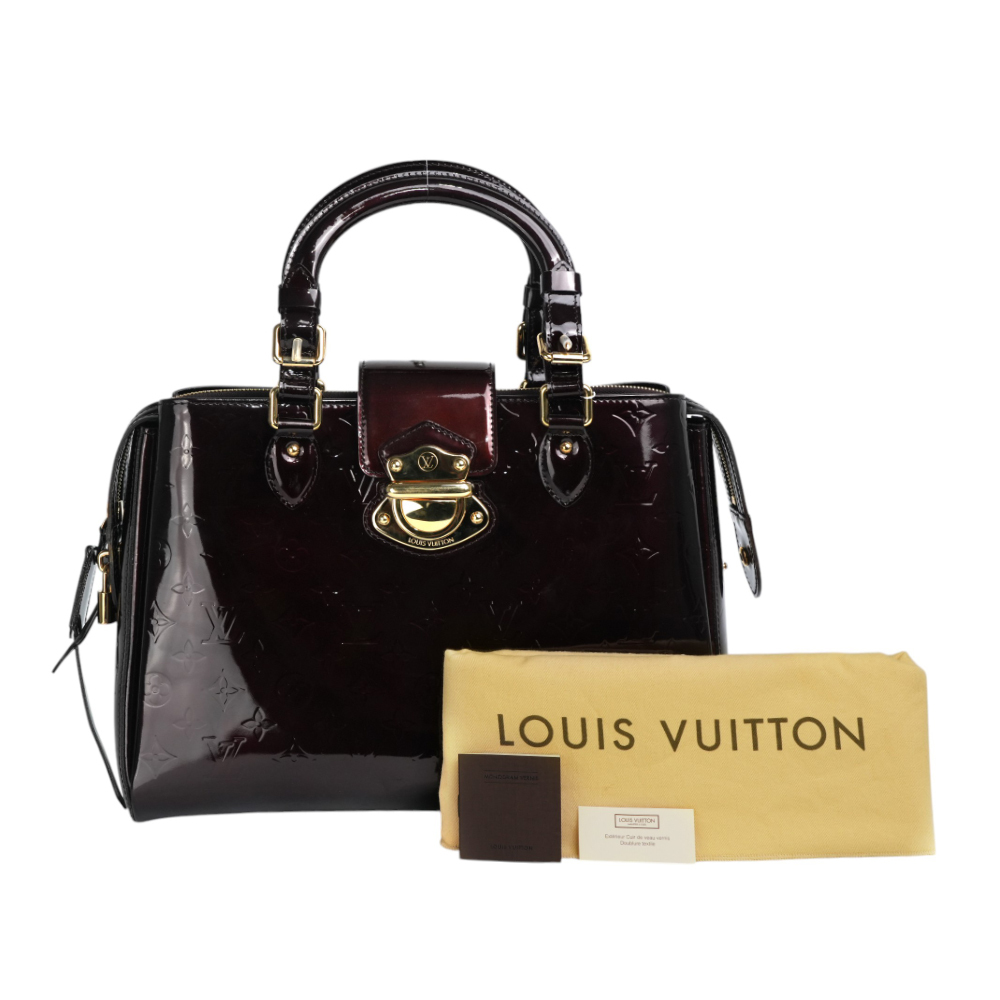 【Louis Vuitton / LV】Melrose Monogram 漆皮三層手提包(深葡萄紫) M93757