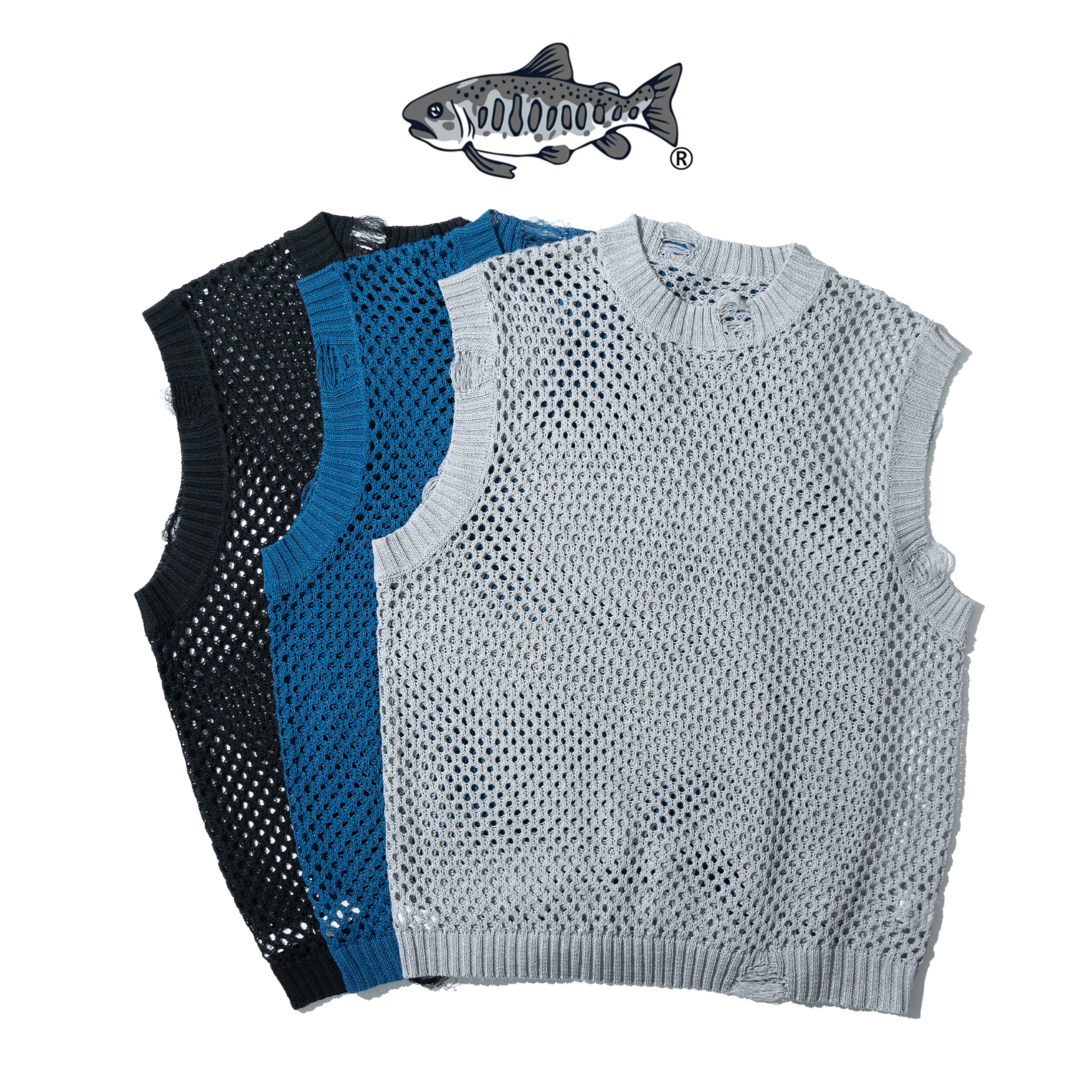 AGILITY Distressed Mesh Sweater Vest 破壞 針織背心 [MS02-V]