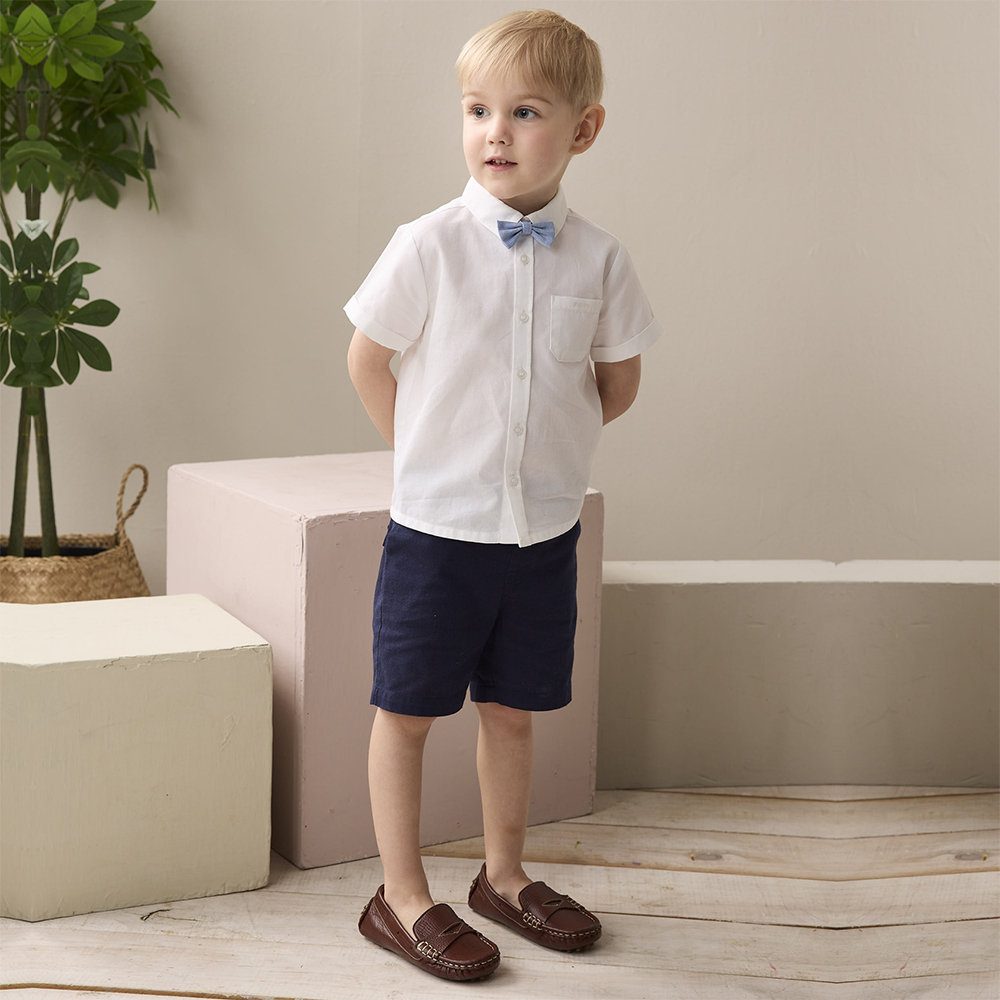 PIPPY小紳士翻領領結襯衫上衣 白 (畢業季/正式場合)