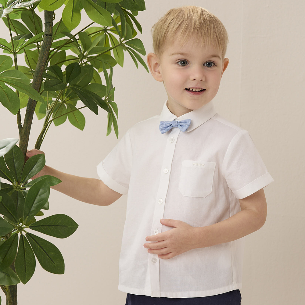 PIPPY小紳士翻領領結襯衫上衣 白 (畢業季/正式場合)