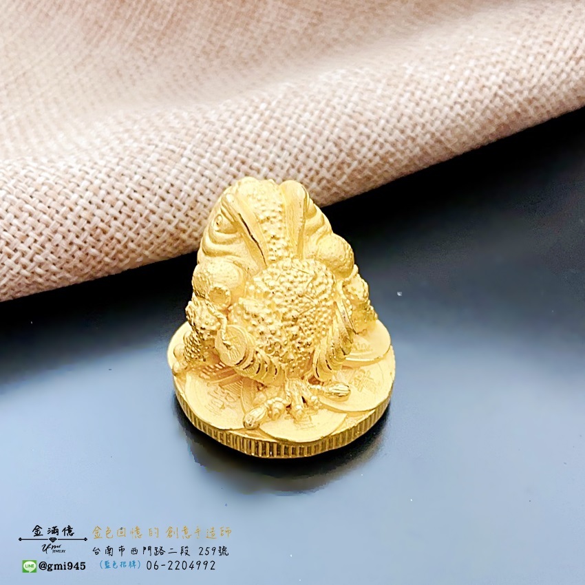 客製化飾品-黃金蟾蜍-招財金飾-黃金擺件(3)