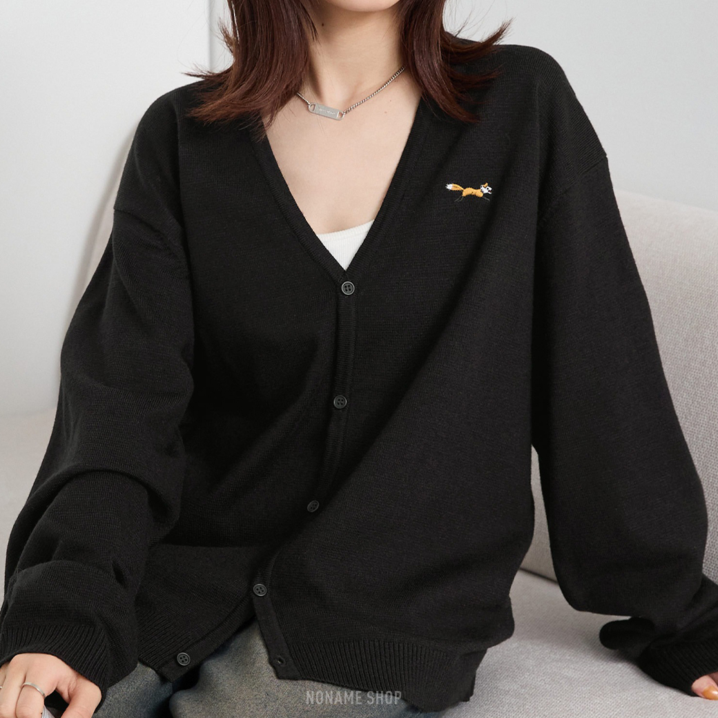 PENNEYS 日本限定 THE FOX 狐狸 刺繡 針織 開襟 外套 六色 (男/女同款)