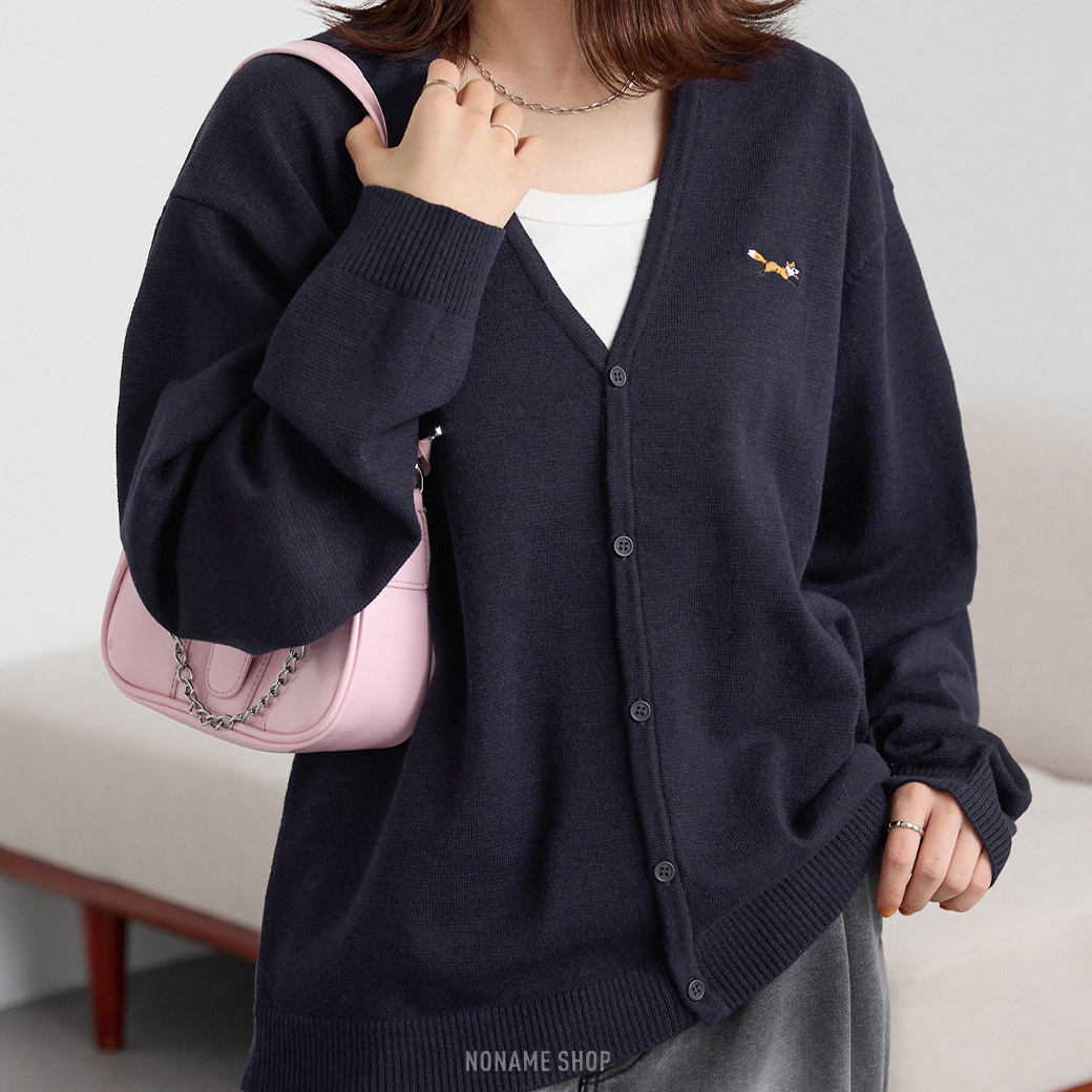 PENNEYS 日本限定 THE FOX 狐狸 刺繡 針織 開襟 外套 六色 (男/女同款)