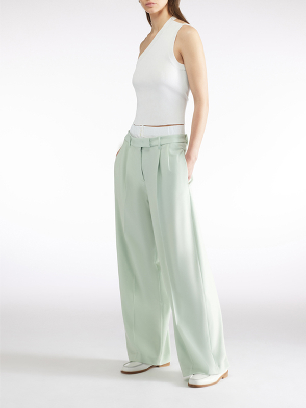 LIVIANA CONTI 雙腰頭寬褲(薄荷綠)