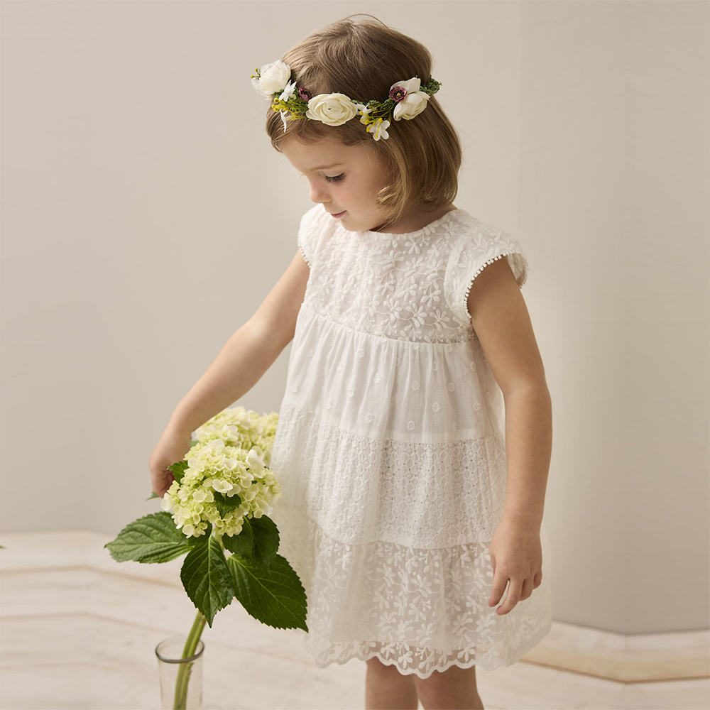 畢業季 PIPPY小公主蕾絲優雅洋裝 (090-130) 白