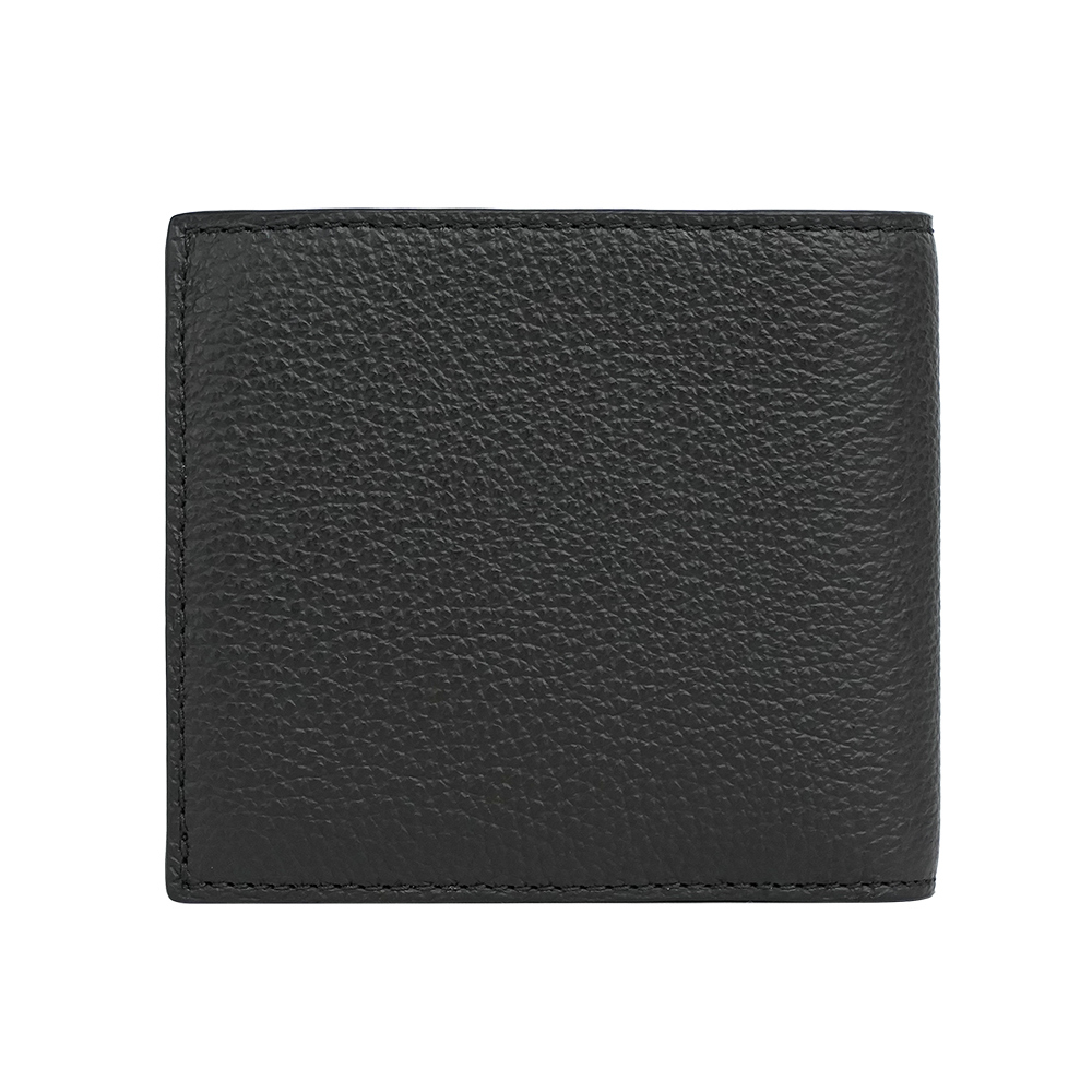 【BALLY】Byie B Logo 銀字牛皮對開零錢袋短夾(巧克力色)6306303001
