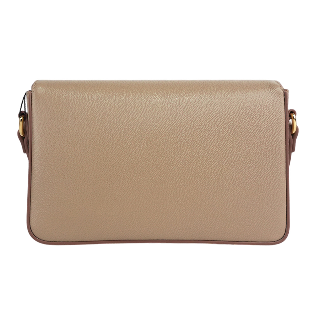 【BURBERRY】Hampshire 新款格紋帆布拼皮革手拿包/斜背包(栗子色)80845041