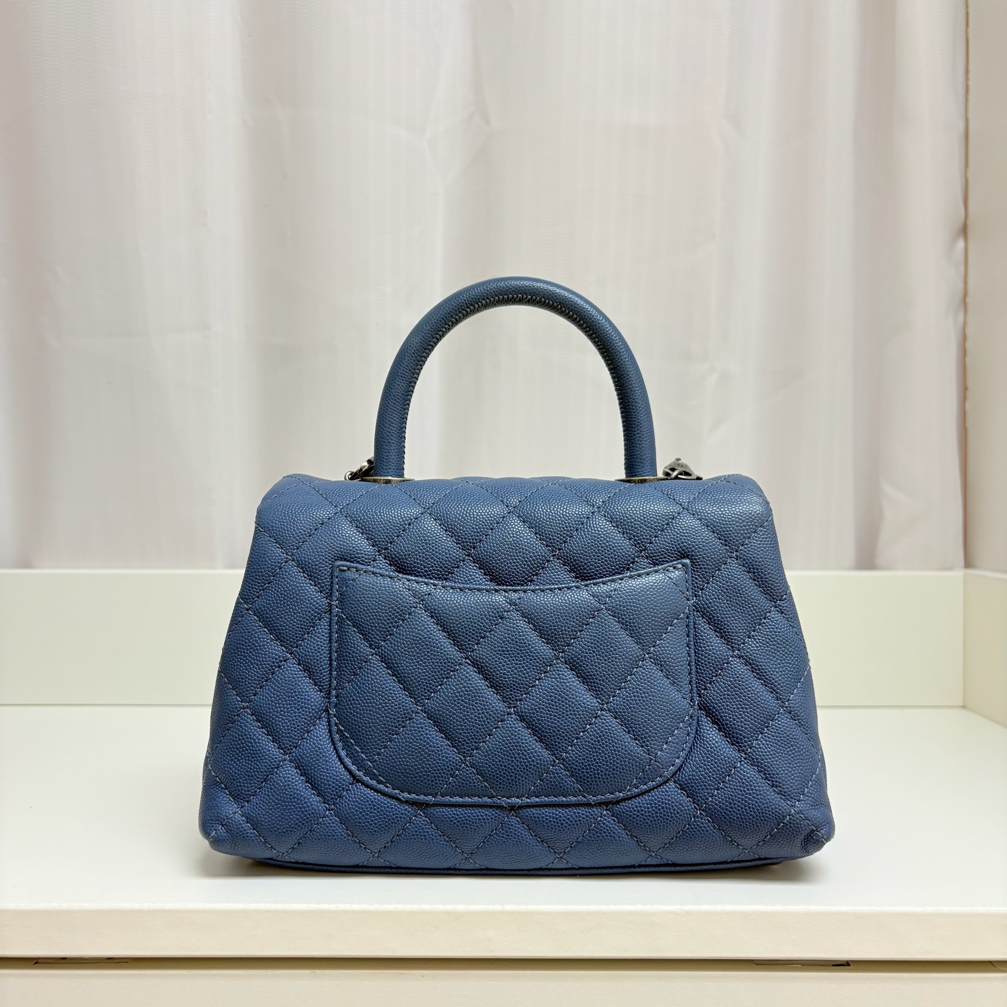 Chanel Coco Handle Bag - Blue / Shw
