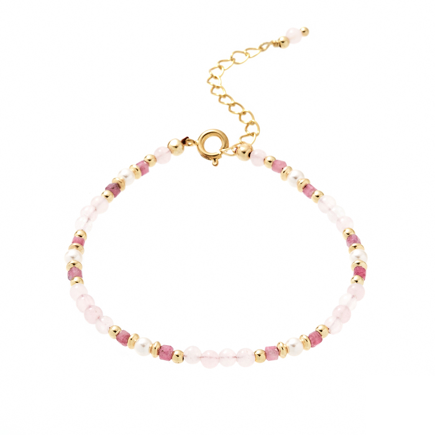 粉水晶,珍珠,天然石,手鍊,平價飾品