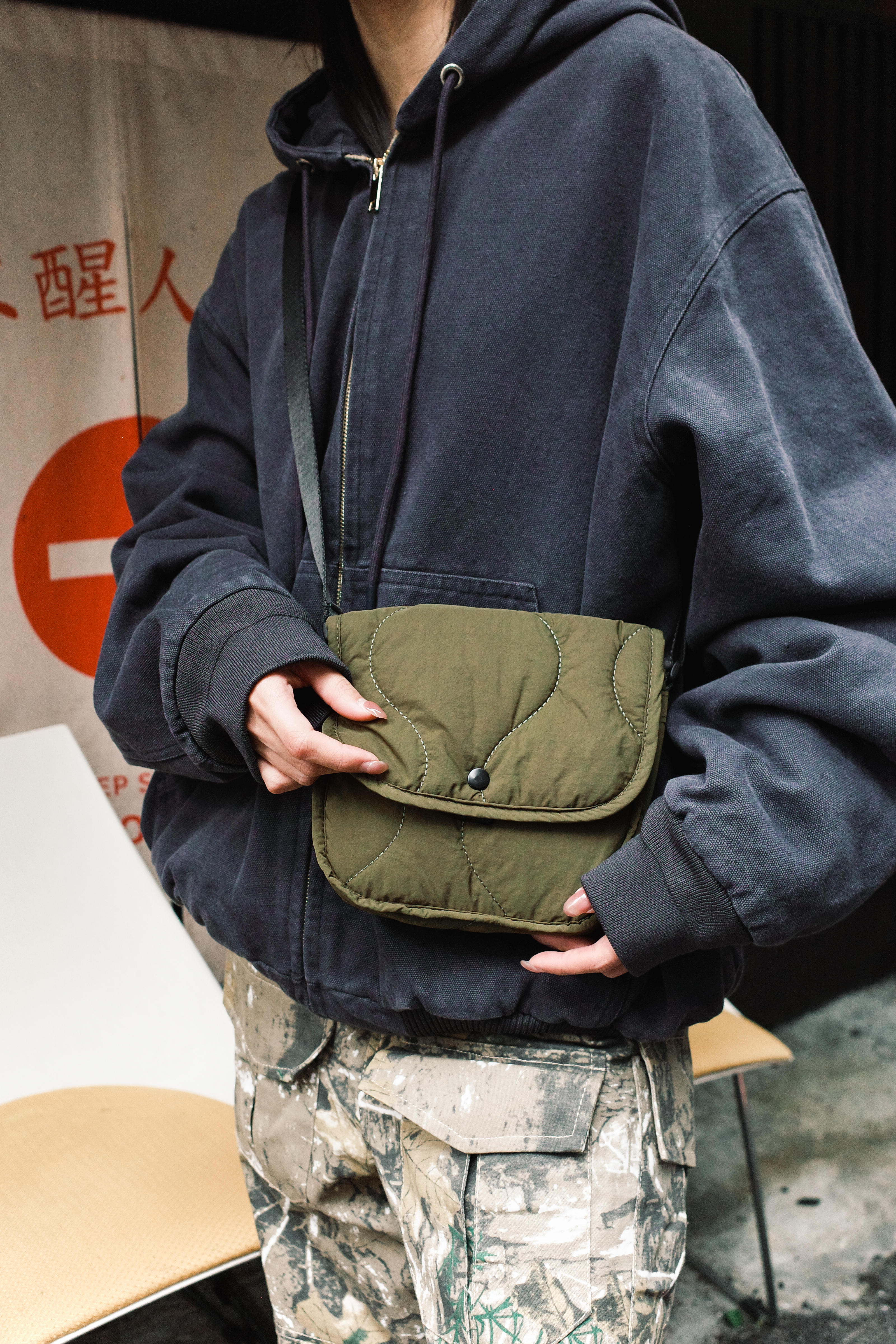 『Always_Good』日系 縫衍 菱格紋 小包